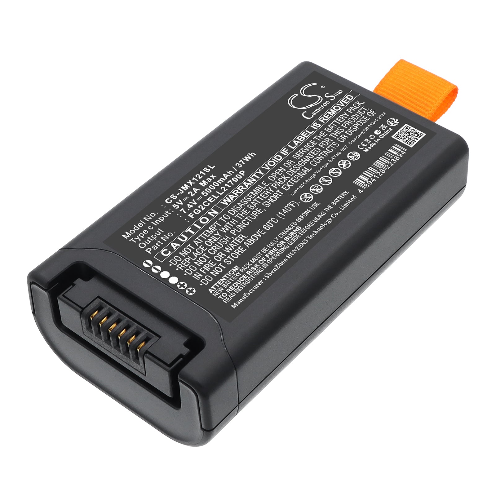7.4V, Li-ion, 5000mAh, Battery fits JBL PartyBox Club 120, 37Wh Speaker Cameron Sino Technology Limited