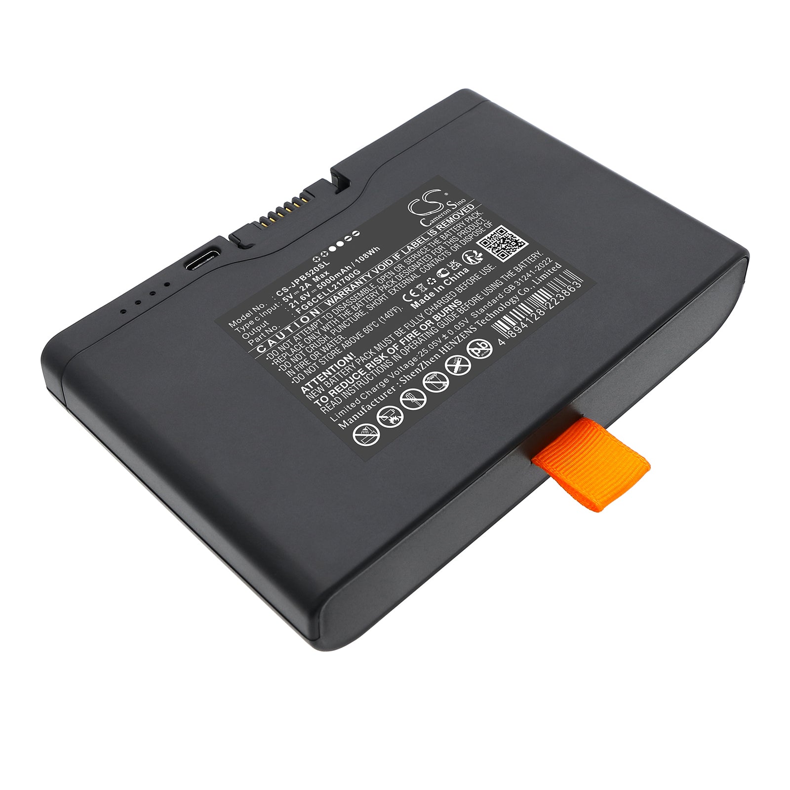21.6V, Li-ion, 5000mAh, Battery fits JBL Boombox 4, PartyBox 520, 108Wh Speaker Cameron Sino Technology Limited