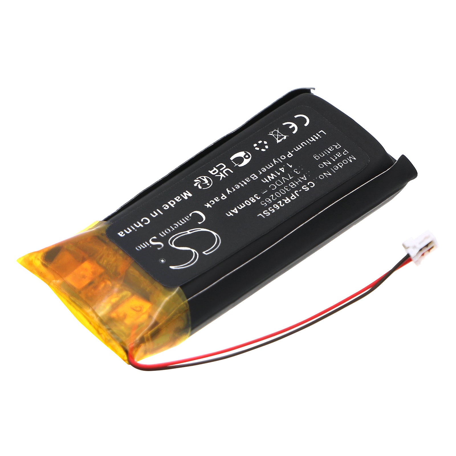 Li-Polymer, Wireless Headset Battery fits Jabra Evolve 2, Evolve2 65, 3.7V, 380mAh Wireless Headset Cameron Sino Technology Limited