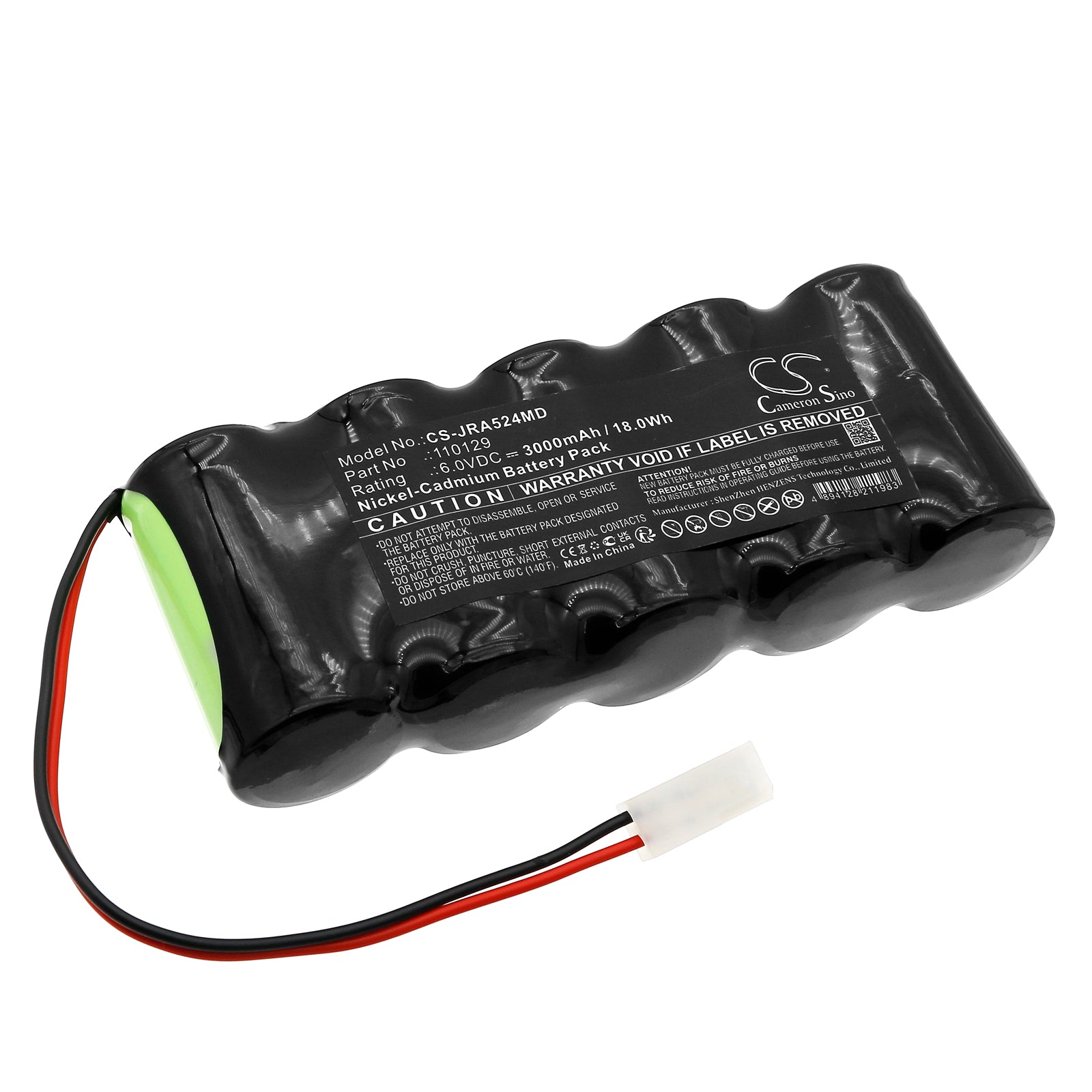 6V, Ni-CD, 3000mAh, Battery fits Jaeger Apnoescreen, 18Wh Medical Cameron Sino Technology Limited