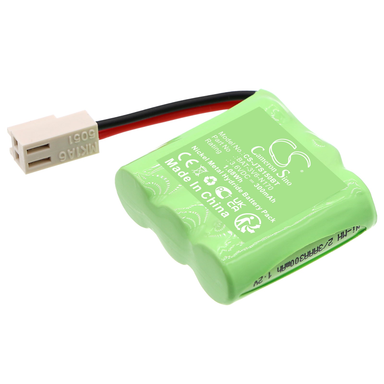 Ni-MH, Alarm System Battery fits Jablotron Ja-150a, 3.6V, 300mAh Alarm System Cameron Sino Technology Limited