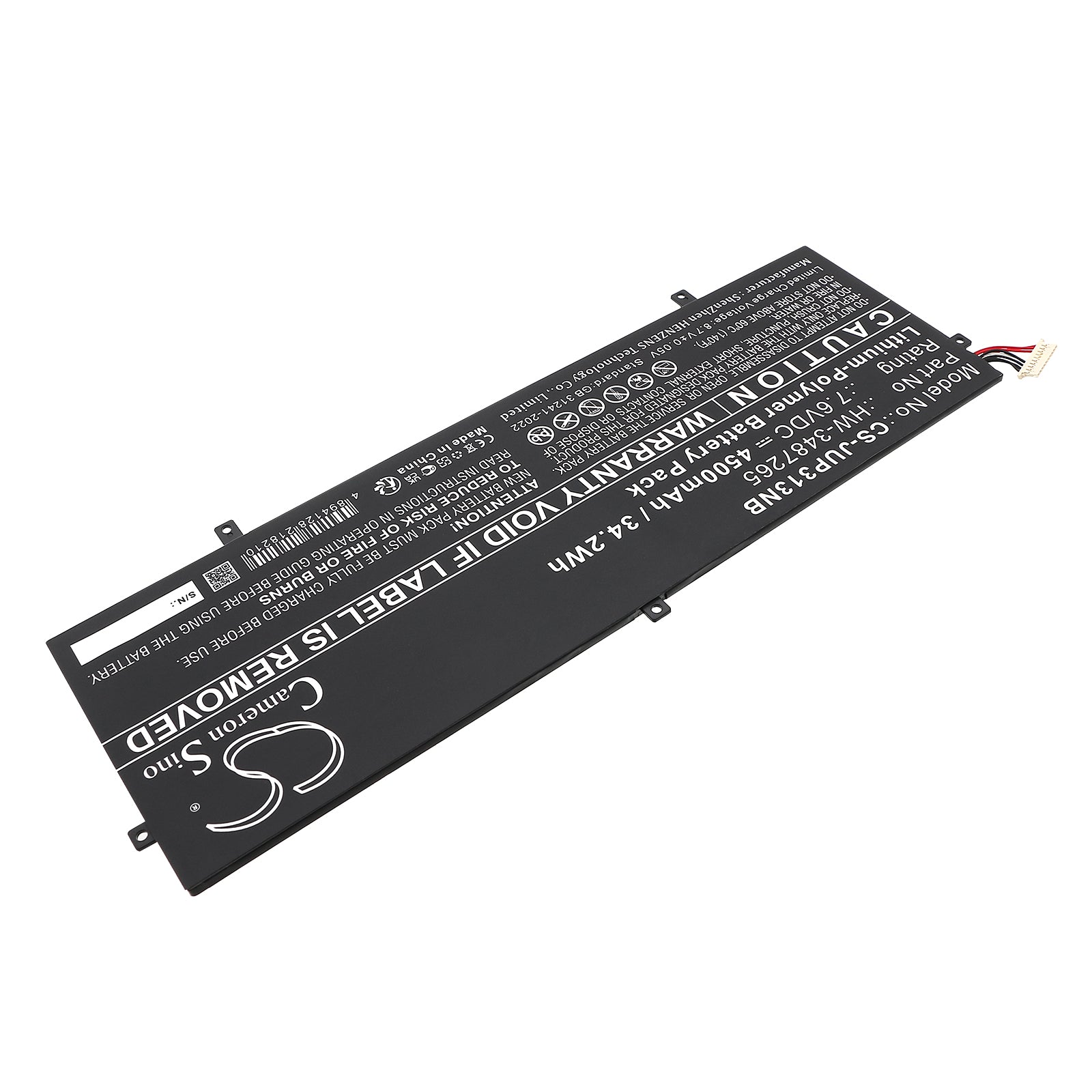 7.6V, Li-Polymer, 4500mAh, Battery fits Jumper EZbook 3 Pro 13.3, P313R, 34.2Wh Notebook, Laptop Cameron Sino Technology Limited