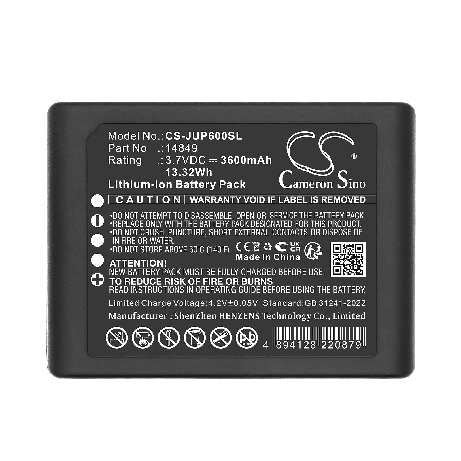 3.7V, Li-ion, 3600mAh, Battery fits Juniper Archer, Archer 2, 13.32Wh Equipment, Survey, Test Cameron Sino Technology Limited