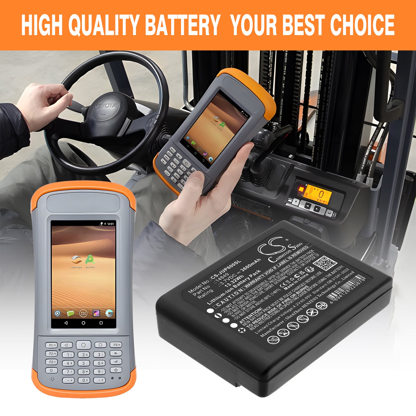 3.7V, Li-ion, 3600mAh, Battery fits Juniper Archer, Archer 2, 13.32Wh Equipment, Survey, Test Cameron Sino Technology Limited