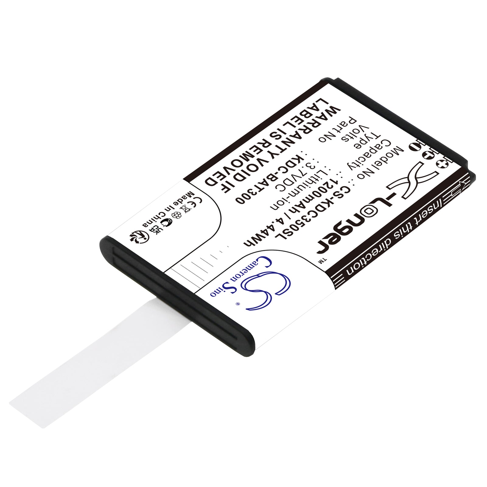 Li-ion, Barcode Scanner Battery fits Koamtac Kdc-250, Kdc-300, 3.7V, 1200mAh Barcode Scanner Cameron Sino Technology Limited