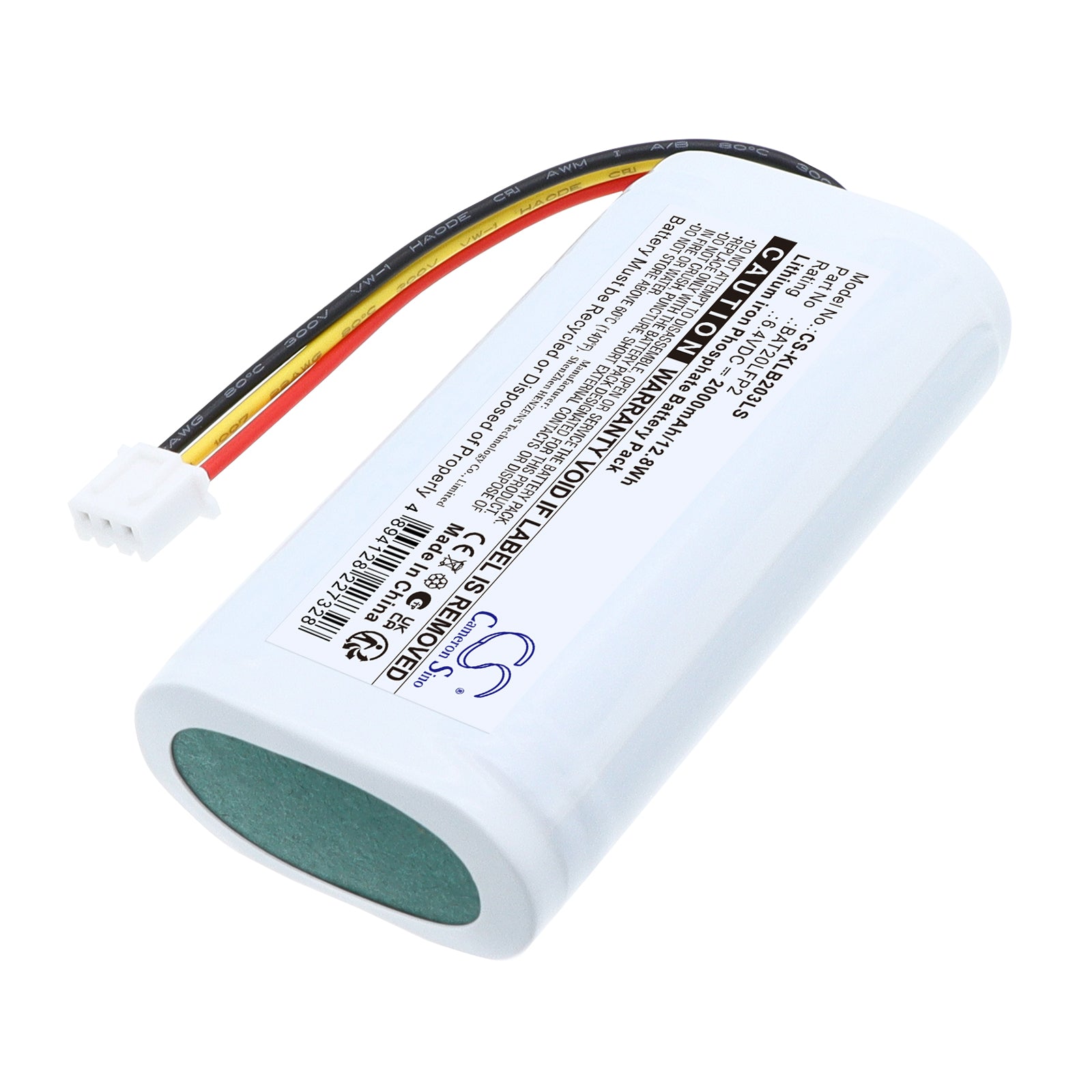6.4V, LiFePO4, 2000mAh, Battery fits Kosnic LED luminaires BEM203/ST, 12.8Wh Emergency Lighting Cameron Sino Technology Limited