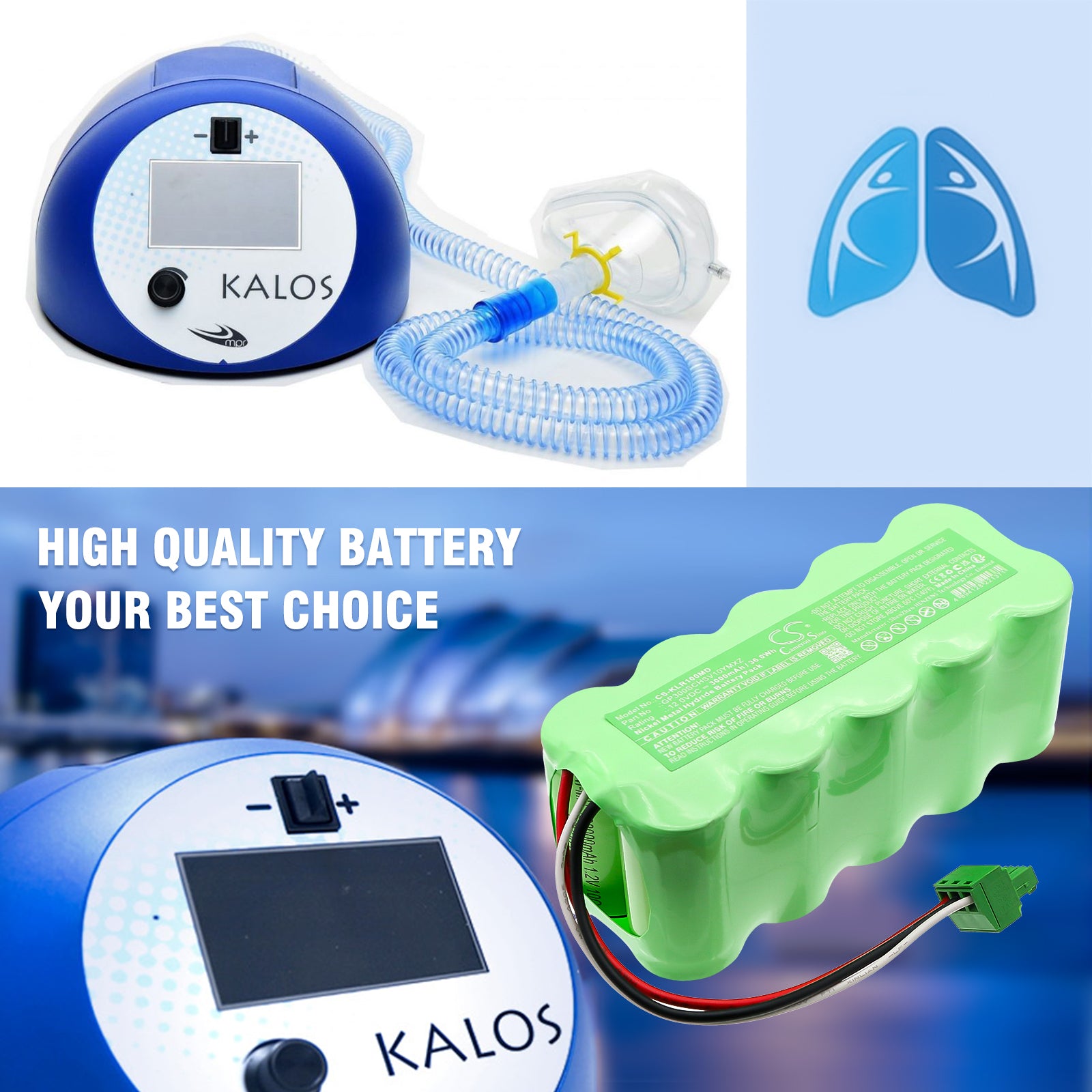 12V, Ni-MH, 3000mAh, Battery fits KALOS MPR ITALY, 36Wh Medical Cameron Sino Technology Limited