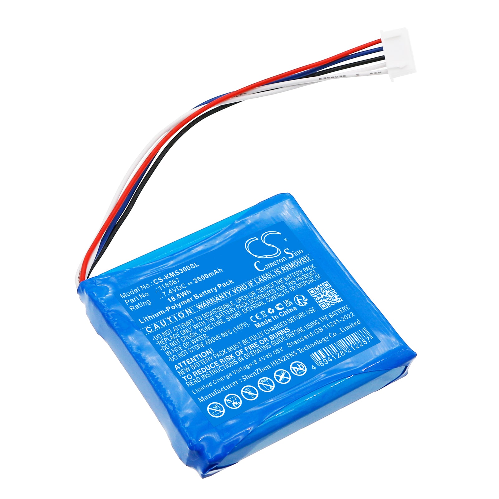 7.4V, Li-Polymer, 2500mAh, Battery fits Kathrein MSK 30/L, MSK30, 18.5Wh Satellite Phone Cameron Sino Technology Limited