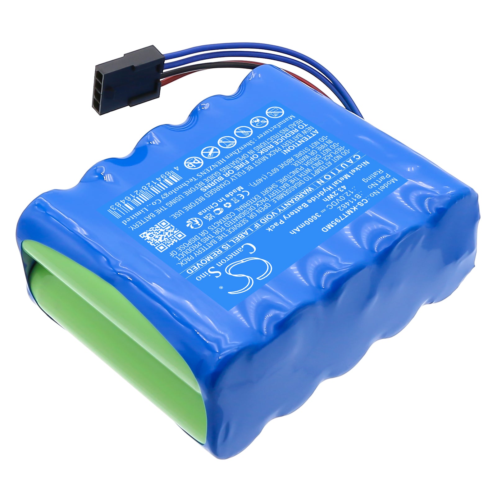 12V, Ni-MH, 3600mAh, Battery fits KCI ATS Therapy, M3252795A, 43.2Wh Medical Cameron Sino Technology Limited