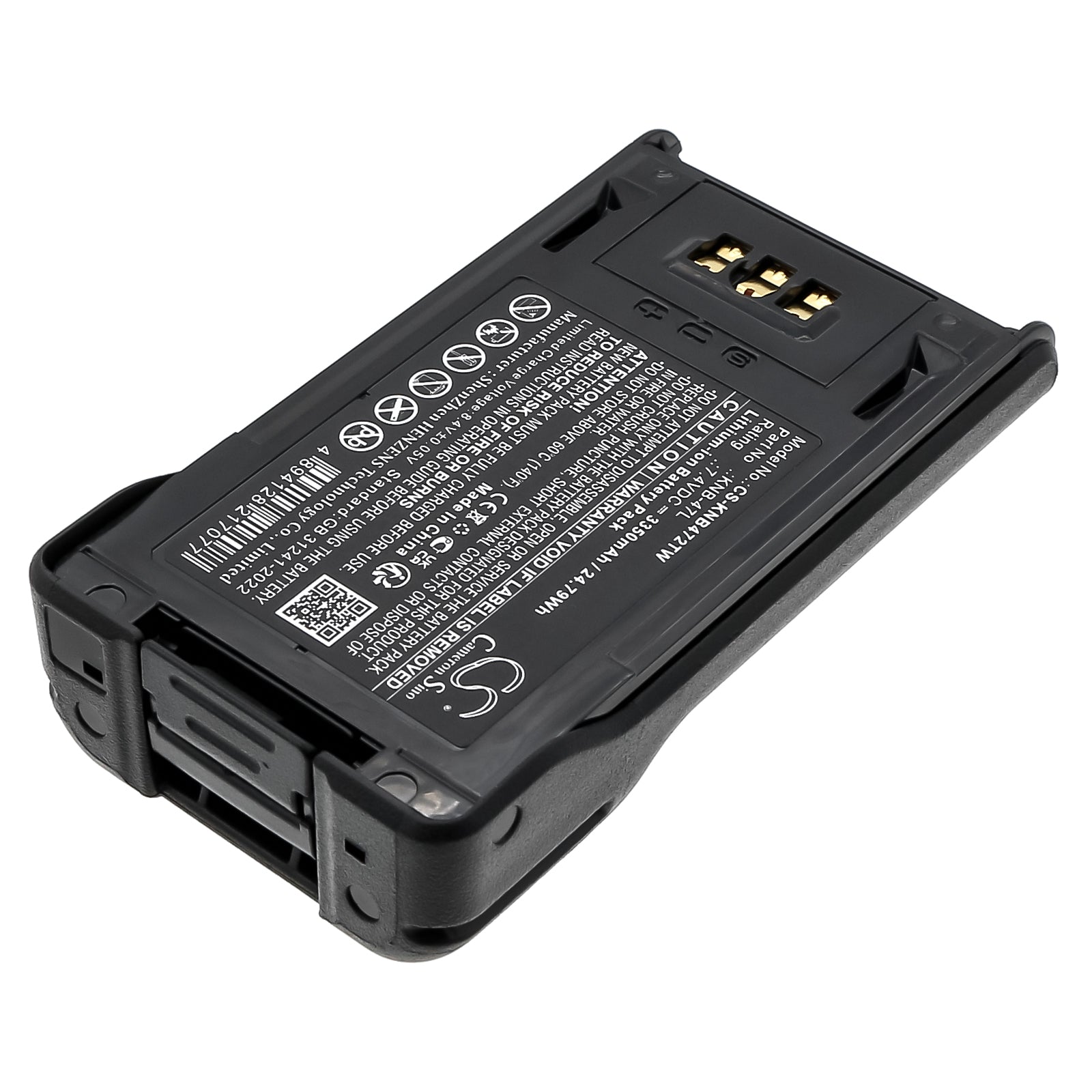 7.4V, Li-ion, 3350mAh, Battery fits Kenwood NX-200, NX-300, 24.79Wh Two-Way Radio Cameron Sino Technology Limited