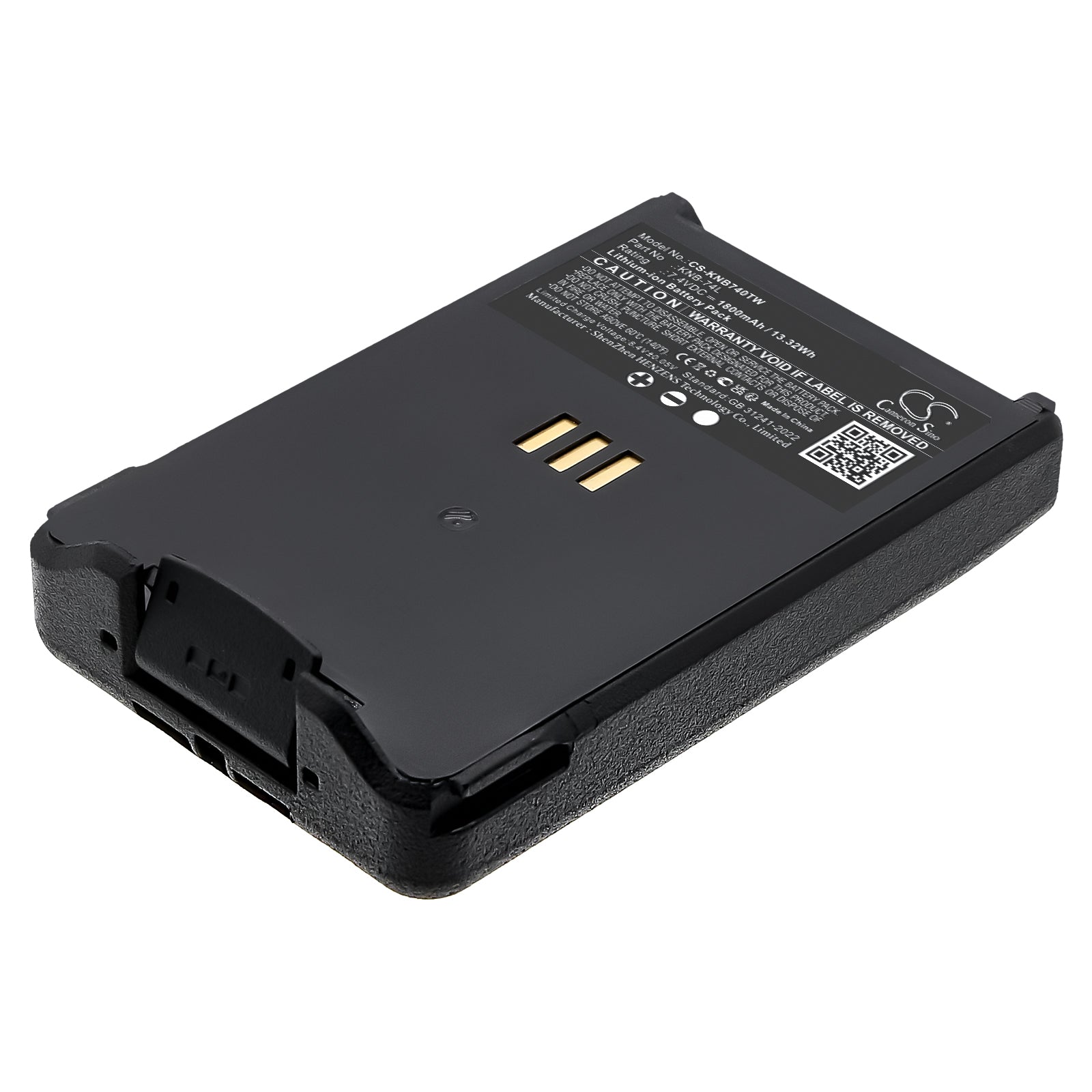 7.4V, Li-ion, 1800mAh, Battery fits Kenwood TH-D74, TH-D74A, 13.32Wh Two-Way Radio Cameron Sino Technology Limited
