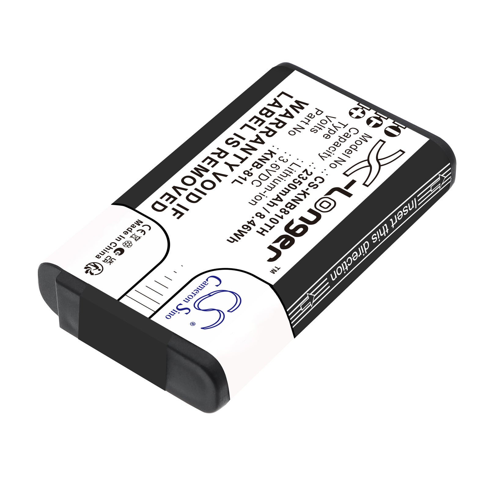 3.6V, Li-ion, 2350mAh, Battery fits Kenwood NX-P500, PKT-300, 8.46Wh Two-Way Radio Cameron Sino Technology Limited