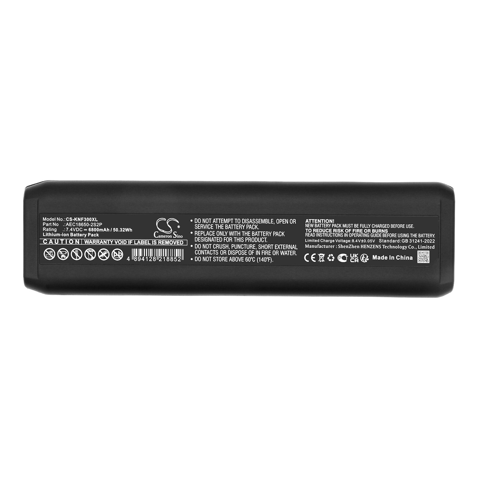 7.4V, Li-ion, 6800mAh, Battery fits Konftel 300M, 300MX, 50.32Wh Communication & Conferencing Cameron Sino Technology Limited