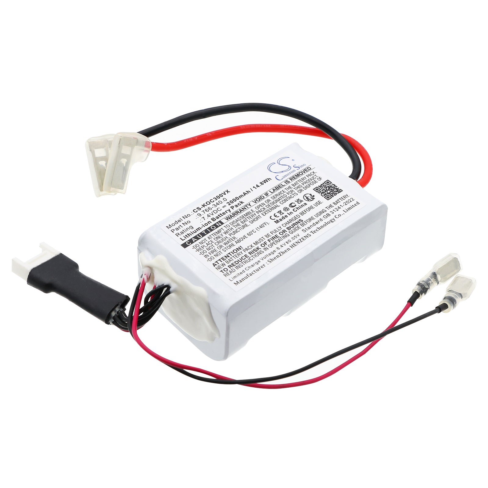 7.4V, Li-ion, 2000mAh, Battery fits Karcher OC 3 Foldable, 14.8Wh Gardening Tools Cameron Sino Technology Limited