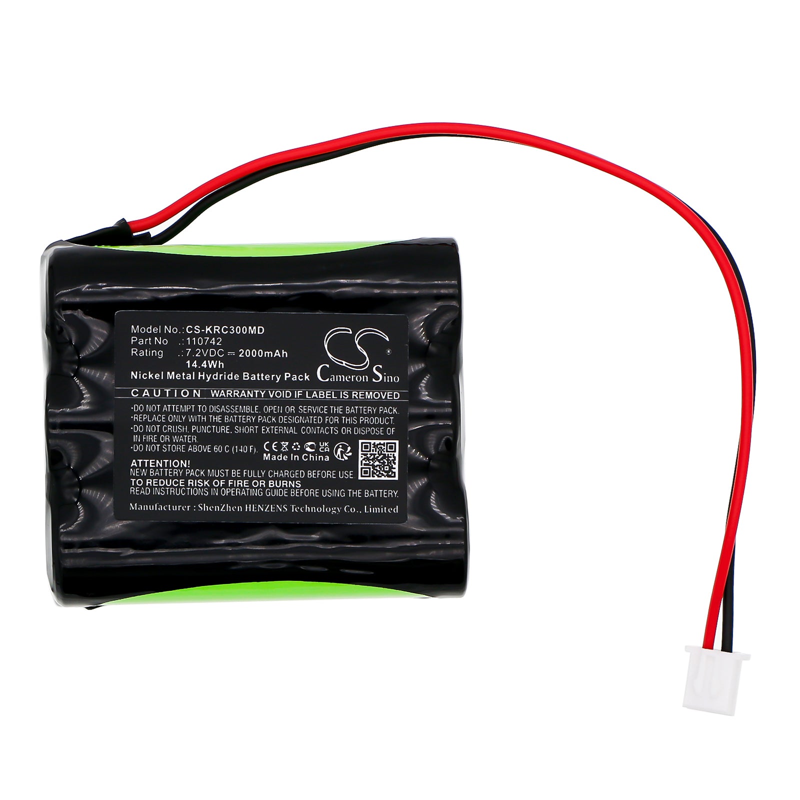 7.2V, Ni-MH, 2000mAh, Battery fits Kern Chair scale MCC300K100M, 14.4Wh Medical Cameron Sino Technology Limited