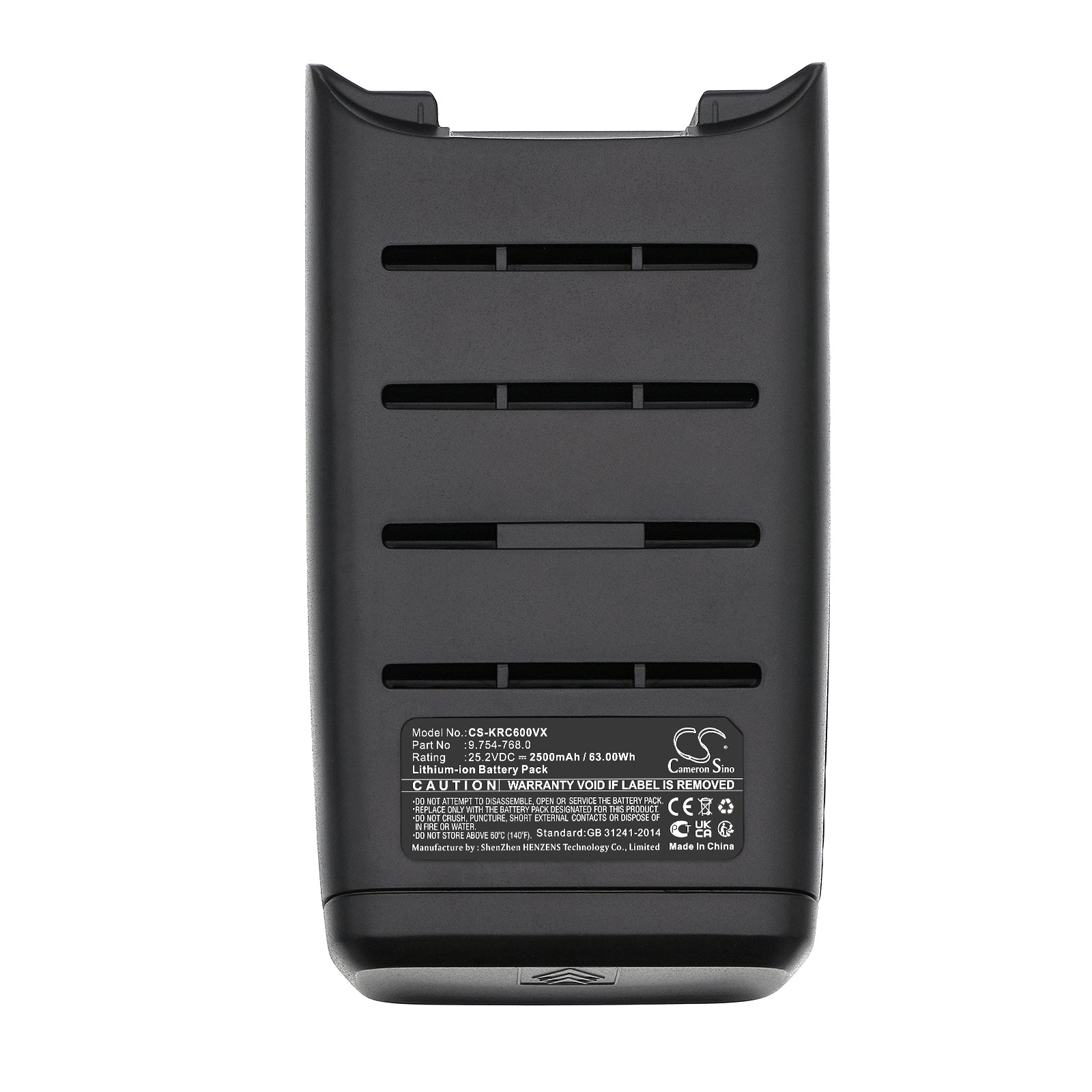 Li-ion, Vacuum Battery fits Karcher Vc 6 Cordless Ourfamily, Vc 6 Cordless Premium Ourfamil, 25.2V, 2500mAh Vacuum Cameron Sino Technology Limited