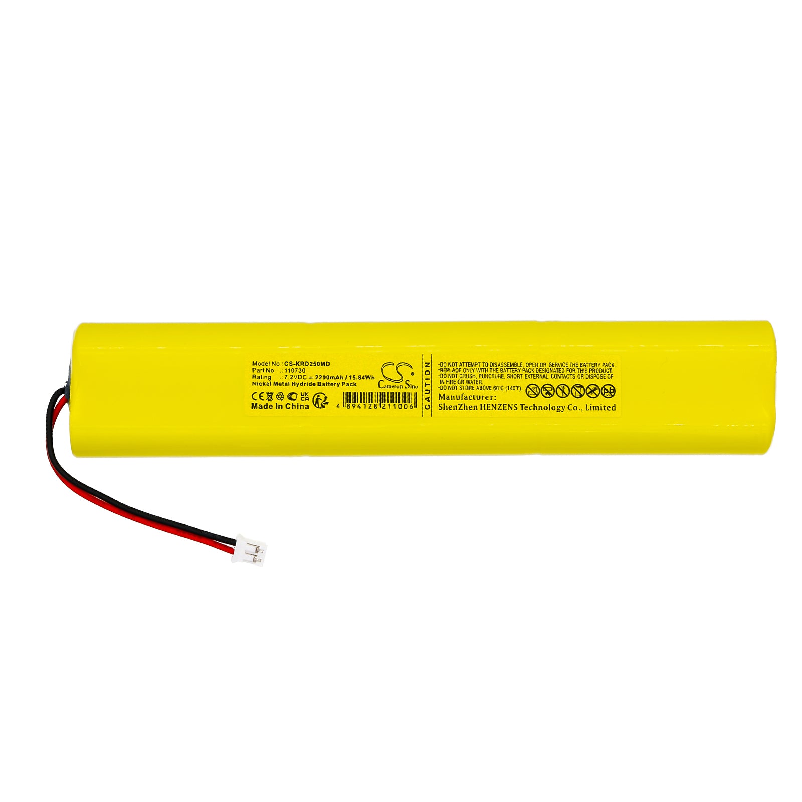 7.2V, Ni-MH, 2200mAh, Battery fits Kern Chair scale MPD250, 15.84Wh Medical Cameron Sino Technology Limited