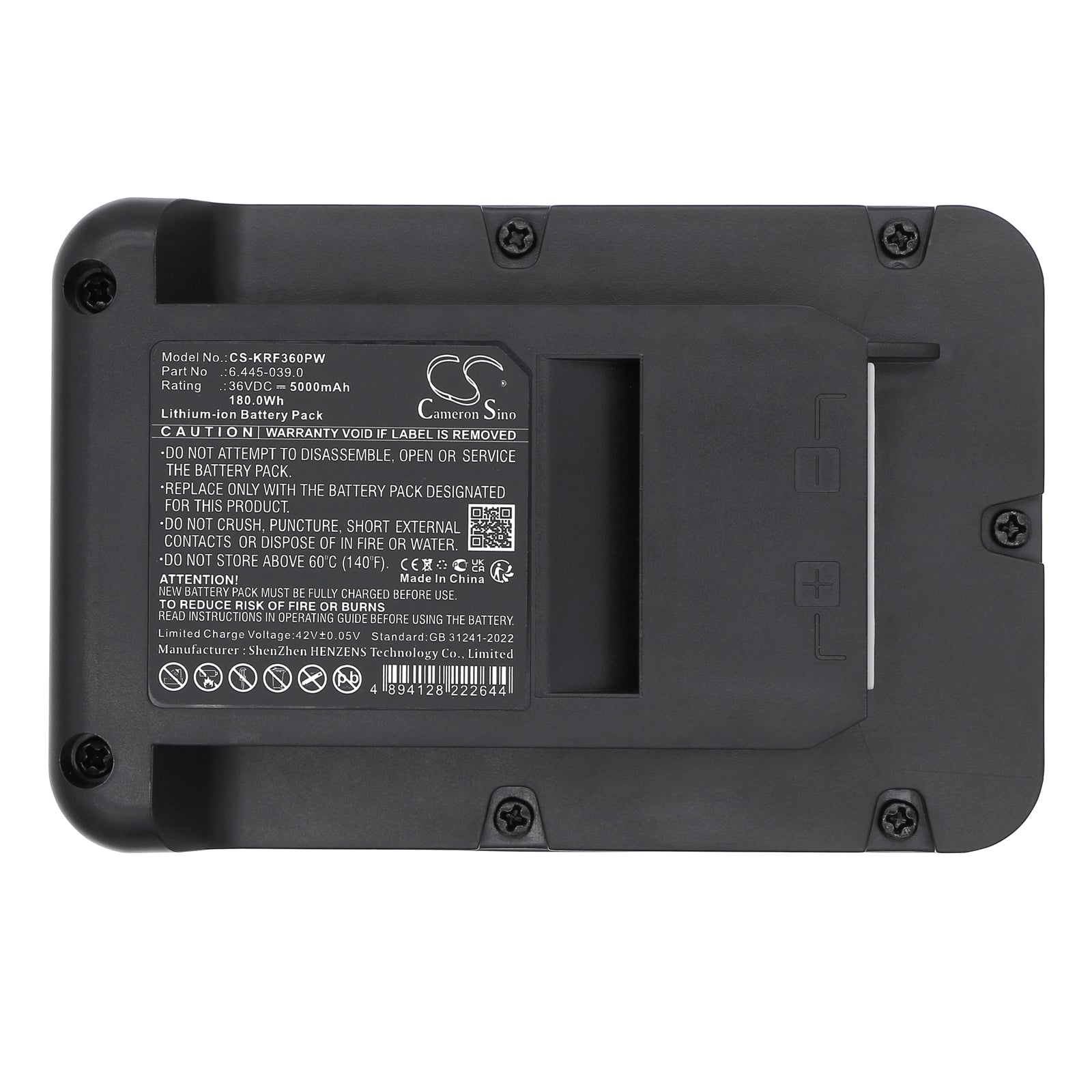 36V, Li-ion, 5000mAh, Battery fits Karcher Cordless lawn mower LMO 36-40, Cordless lawn mower LMO 36-46, 180Wh Gardening Tools Cameron Sino Technology Limited
