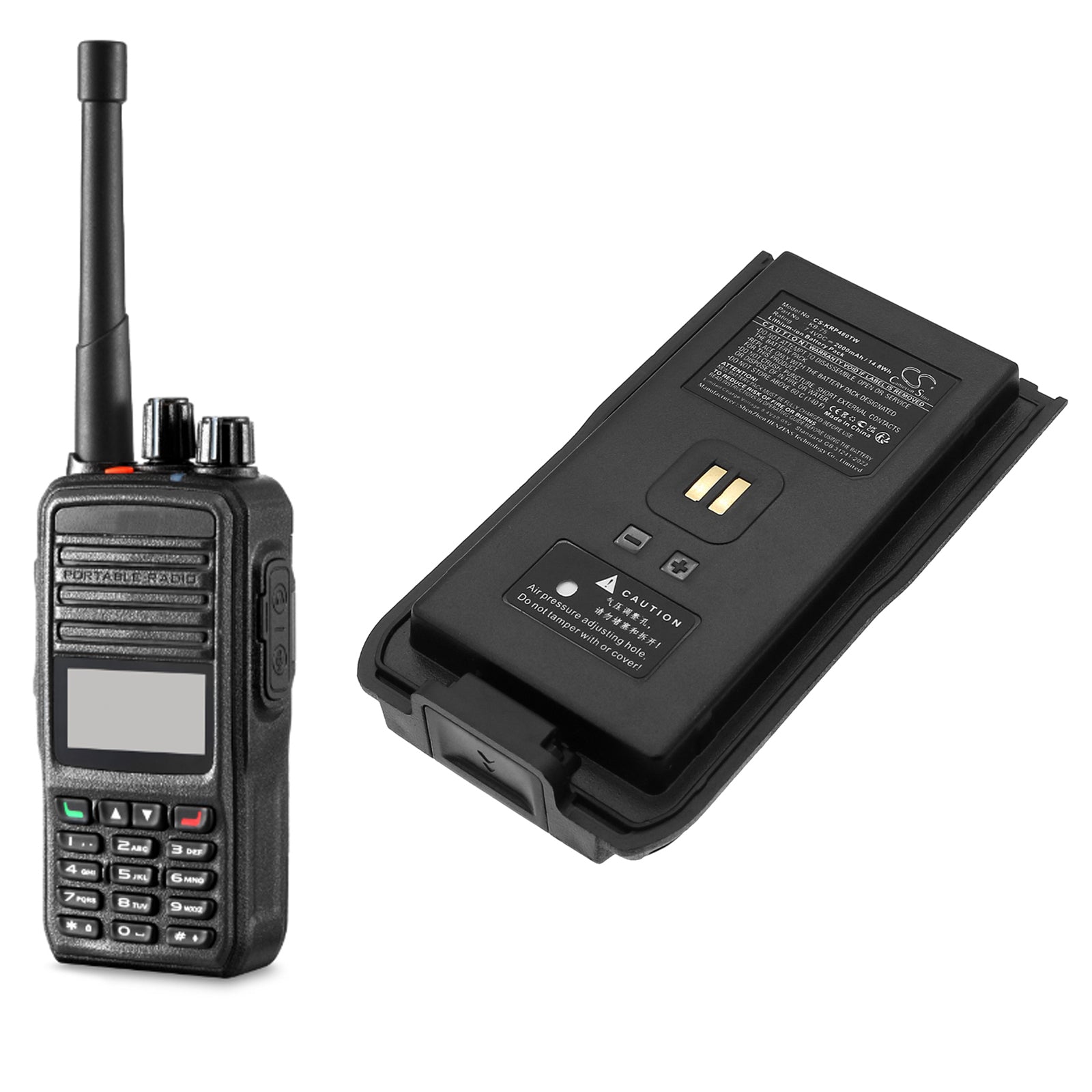 7.4V, Li-ion, 2000mAh, Battery fits Kirisun DP480, DP580, 14.8Wh Two-Way Radio Cameron Sino Technology Limited