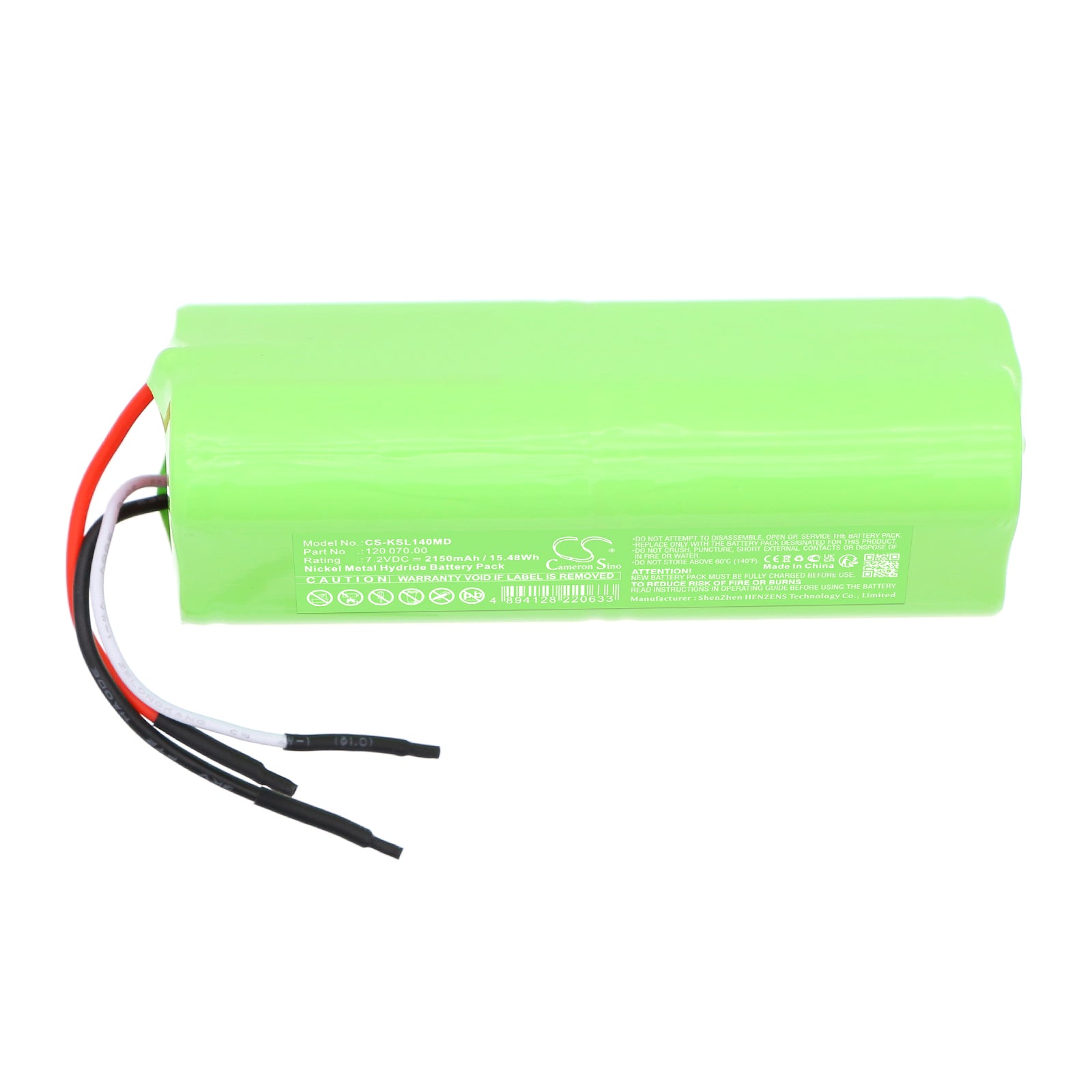 7.2V, Ni-MH, 2150mAh, Battery fits Kowa retinoscope SL14, 15.48Wh Medical Cameron Sino Technology Limited