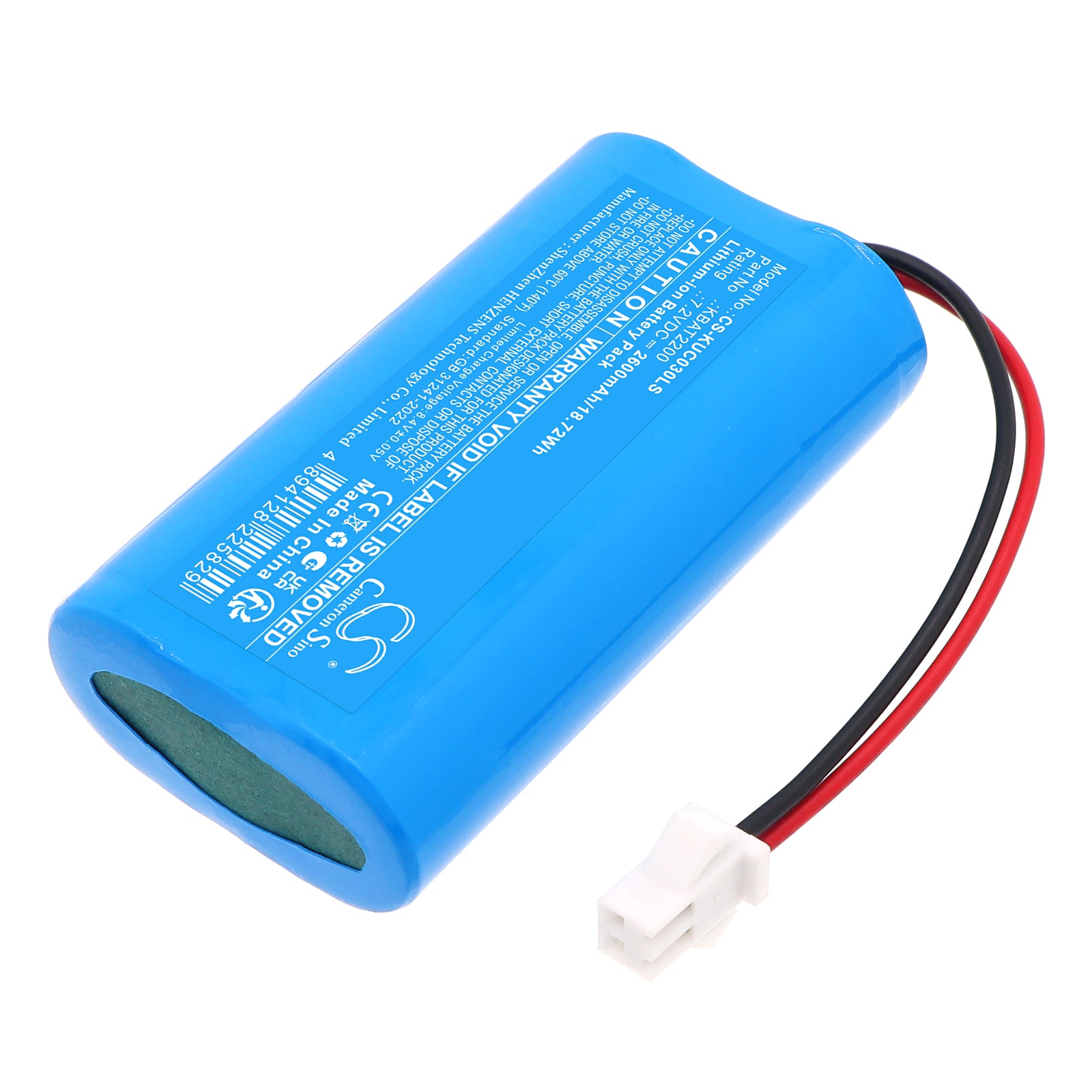 7.2V, Li-ion, 2600mAh, Battery fits Kosnic KTC27EME-DD, UEM CEC03LBL/S, 18.72Wh Emergency Lighting Cameron Sino Technology Limited