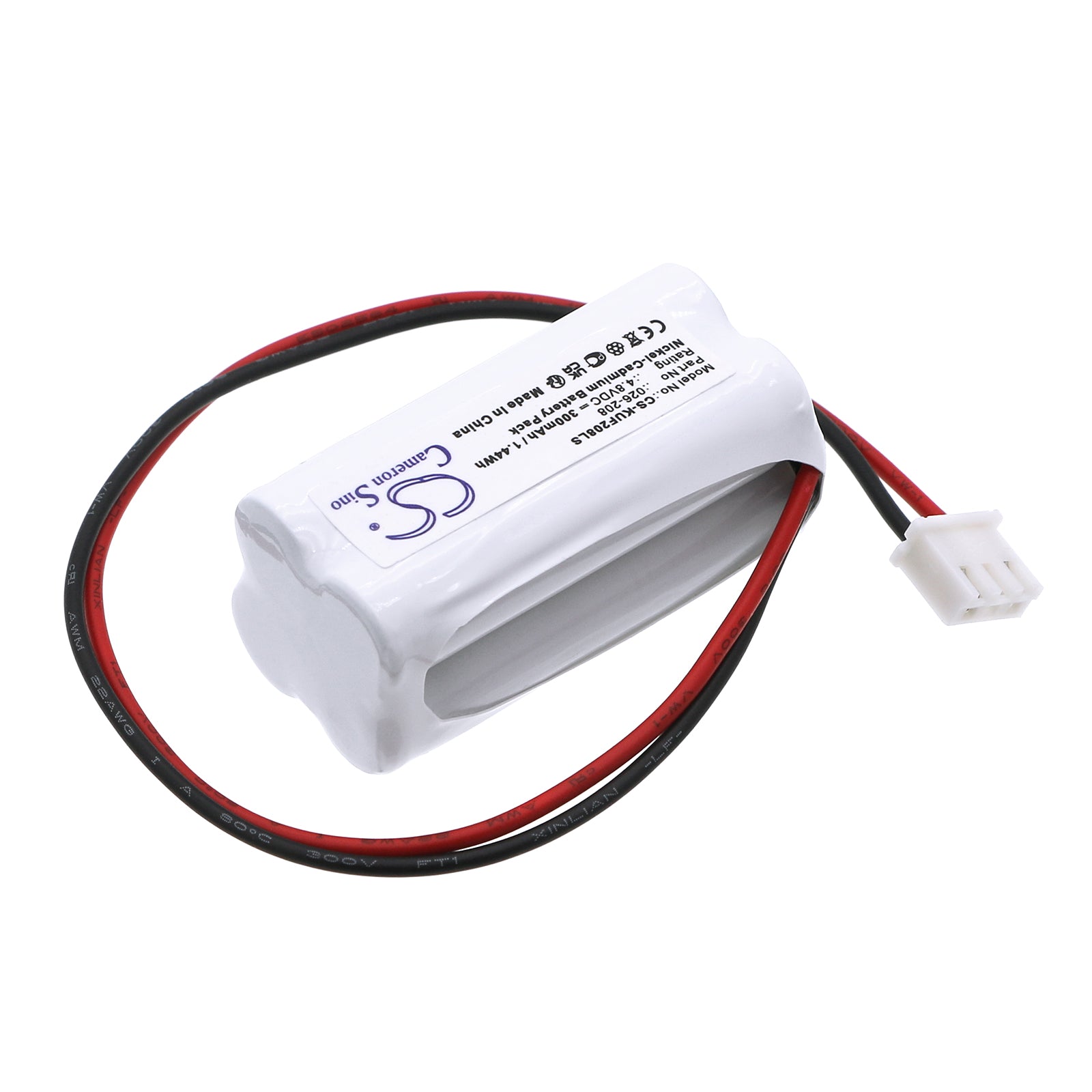 Ni-CD, Emergency Lighting Battery fits Sure-lite Bcn350-4ewp-ce109, Osa089, 4.8V, 300mAh Emergency Lighting Cameron Sino Technology Limited