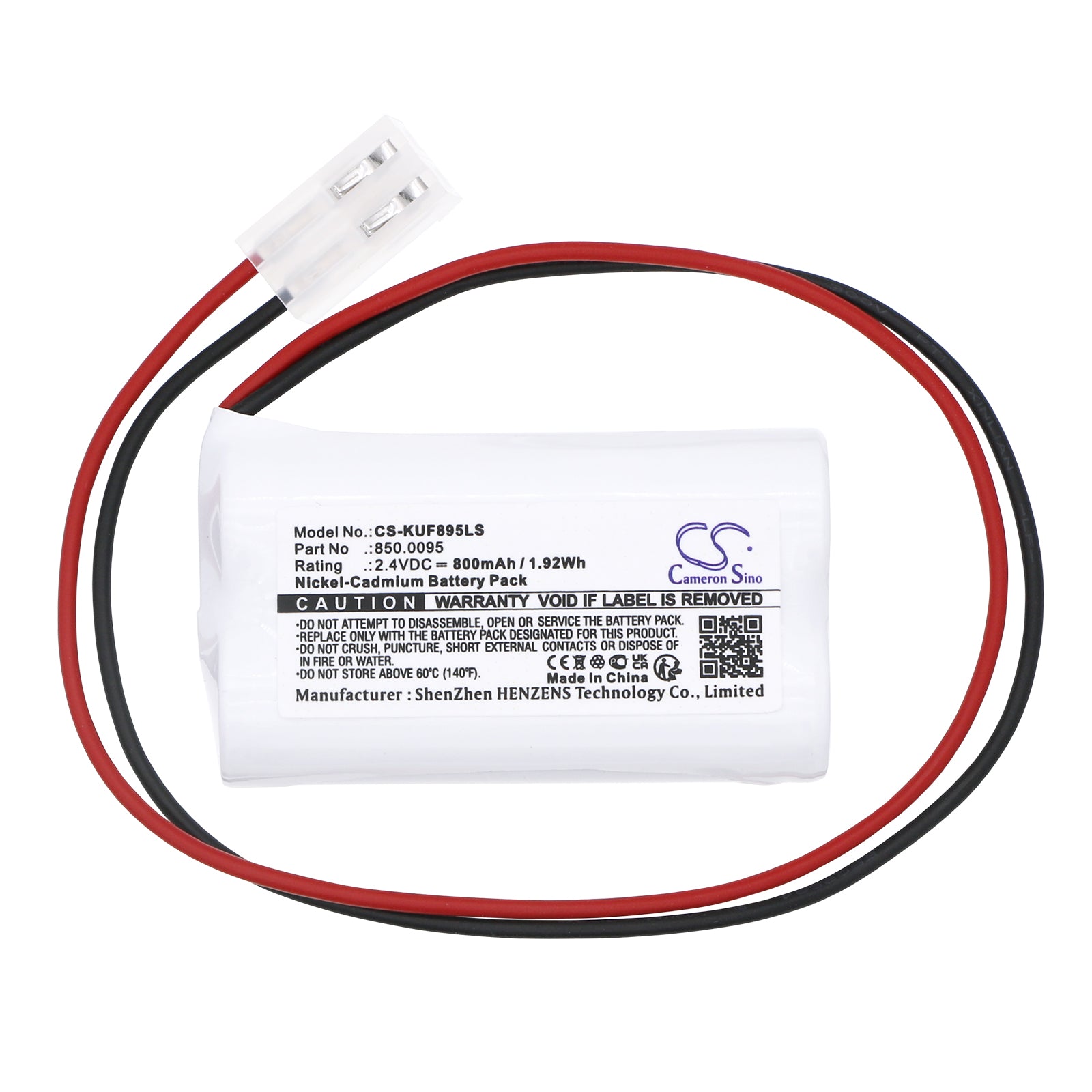 Ni-CD, Emergency Lighting Battery fits Kaufel 850.0095, 2.4V, 800mAh Emergency Lighting Cameron Sino Technology Limited