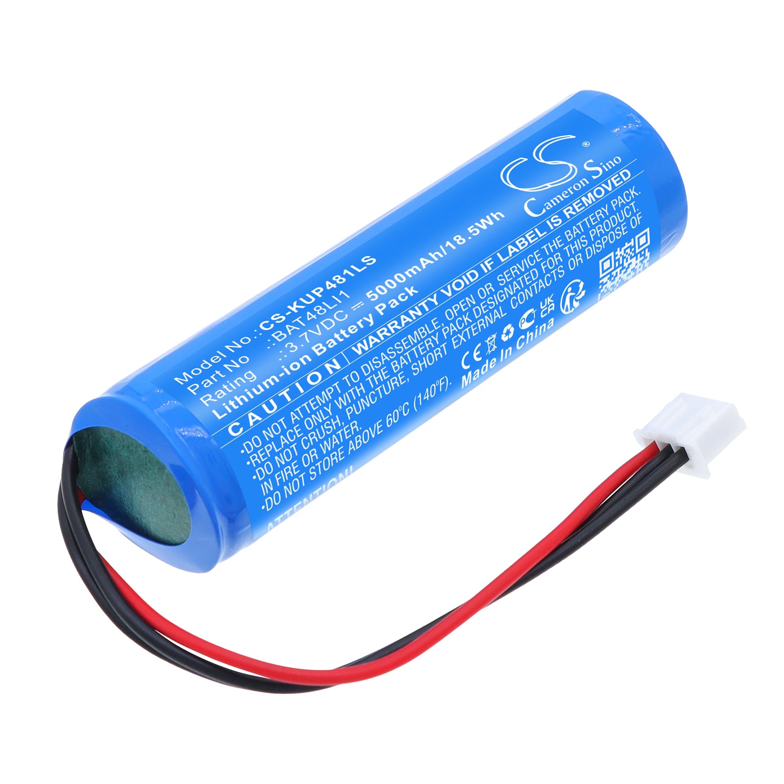 3.7V, Li-ion, 5000mAh, Battery fits Kosnic UEM03, UEM Pro Universal Emergency Module, 18.5Wh Emergency Lighting Cameron Sino Technology Limited