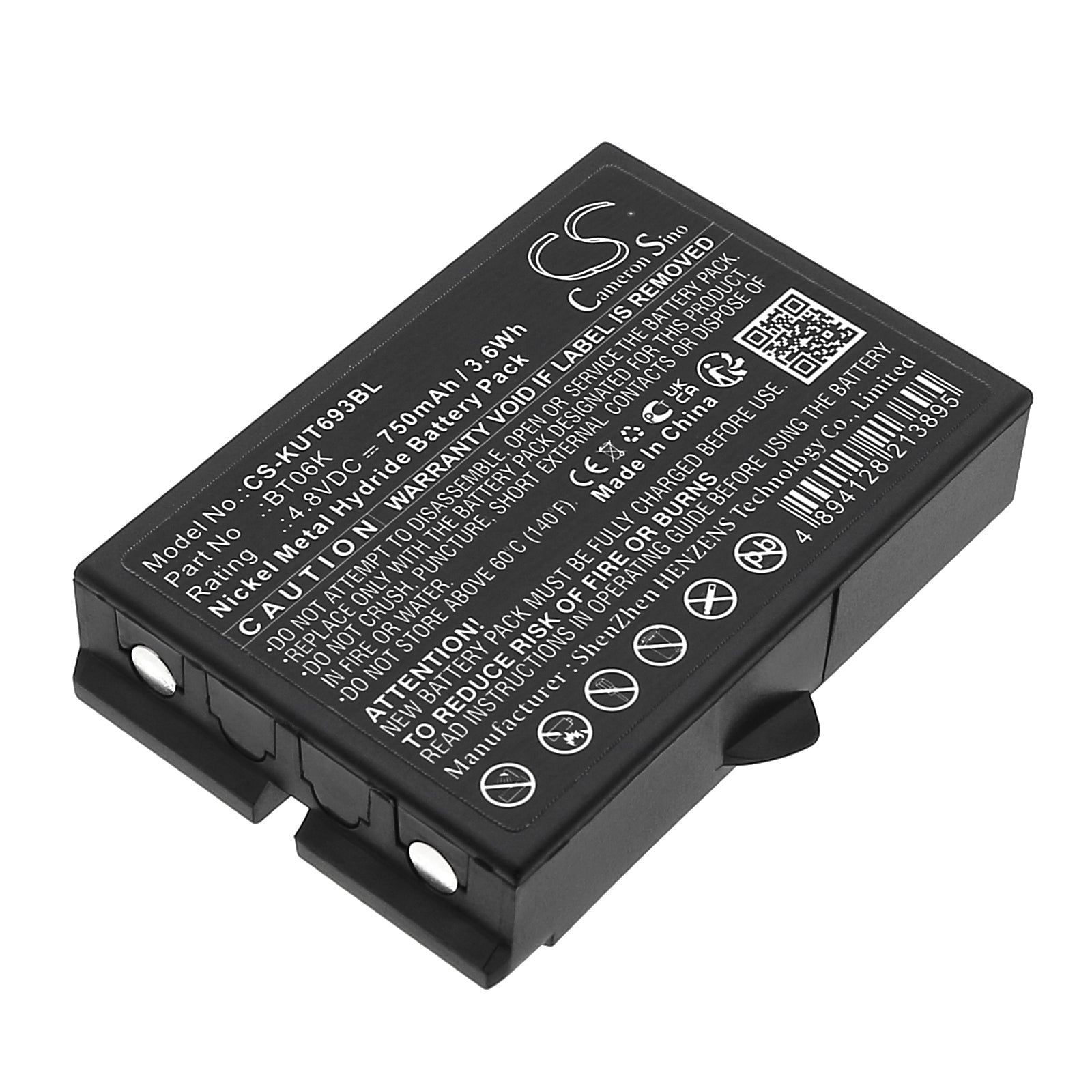 4.8V, Ni-MH, 750mAh, Battery fits Ikusi 2303692, ATEX transmitters, 3.6Wh Crane Remote Control Cameron Sino Technology Limited