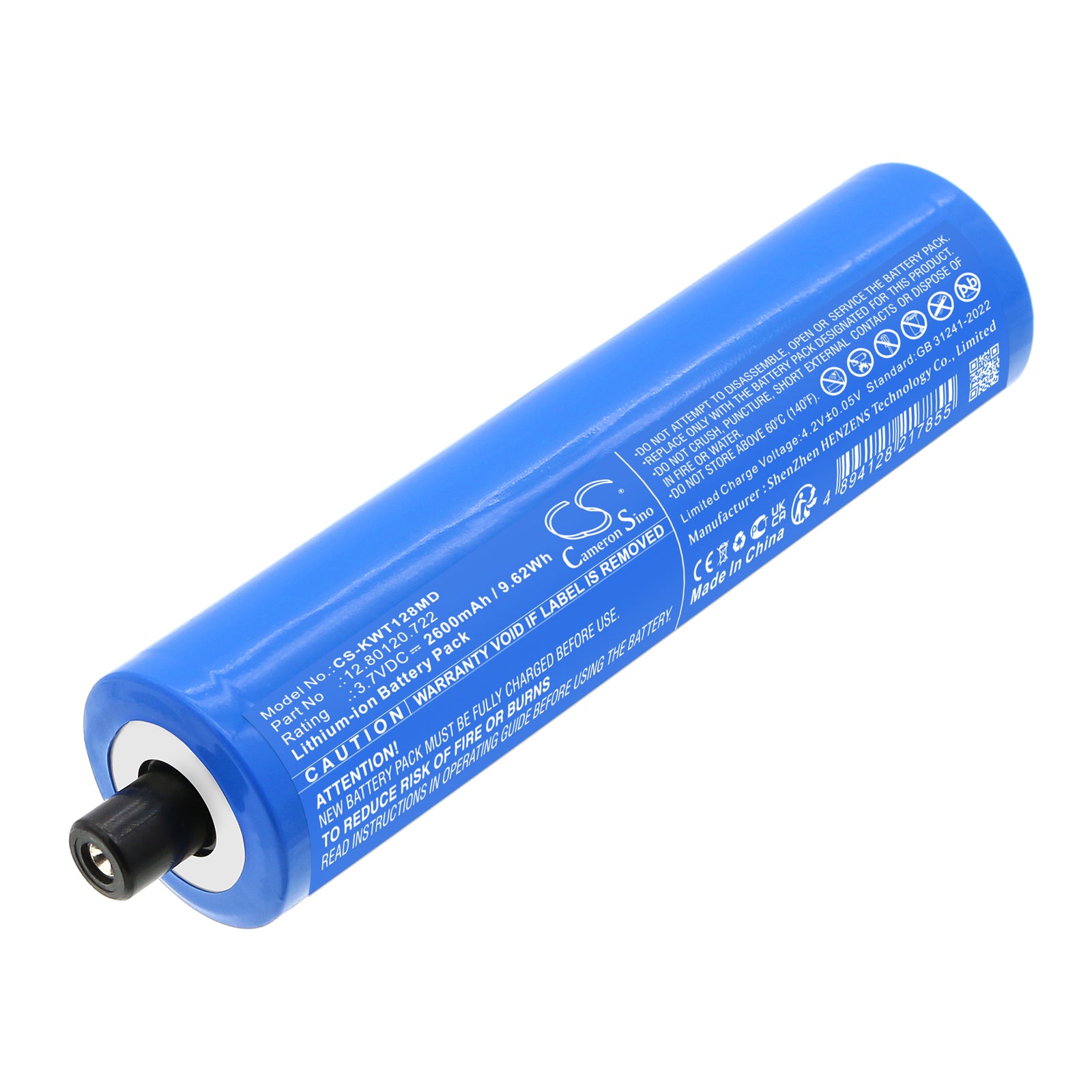 3.7V, Li-ion, 2600mAh, Battery fits KaWe type C, 9.62Wh Medical Cameron Sino Technology Limited