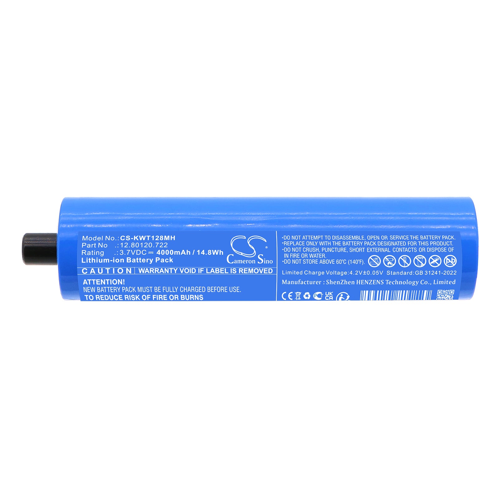3.7V, Li-ion, 4000mAh, Battery fits KaWe type C, 14.8Wh Medical Cameron Sino Technology Limited