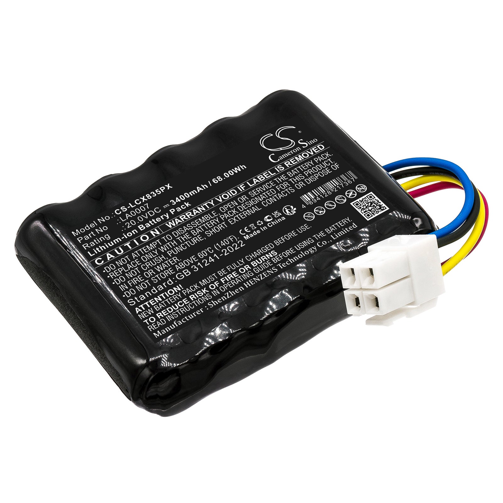 20V, Li-ion, 3400mAh, Battery fits Landxcape CR208E, R800 Smart, 68Wh Lawn Mowers Cameron Sino Technology Limited