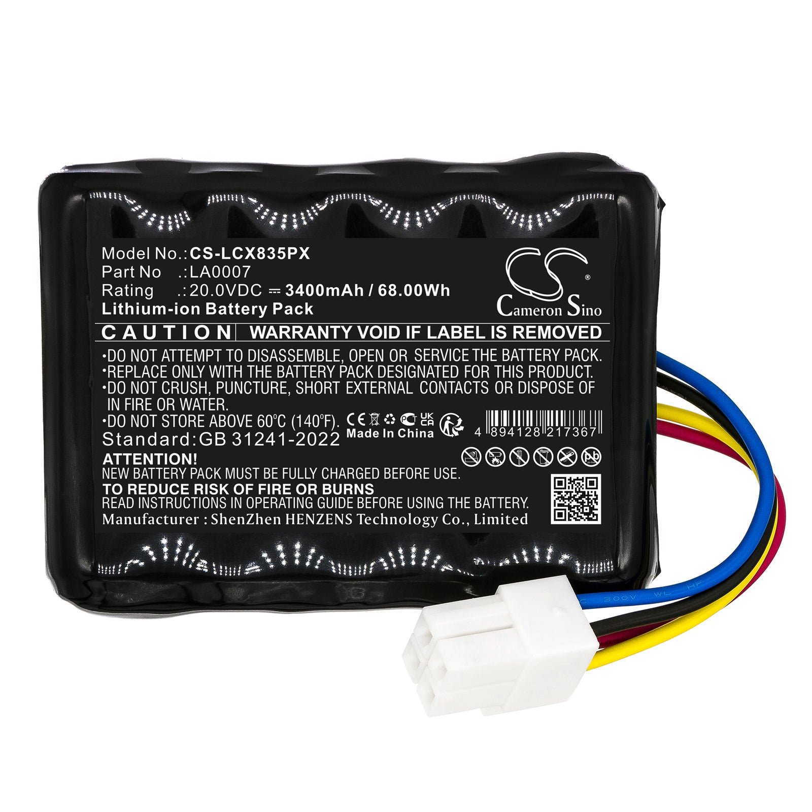 20V, Li-ion, 3400mAh, Battery fits Landxcape CR208E, R800 Smart, 68Wh Lawn Mowers Cameron Sino Technology Limited
