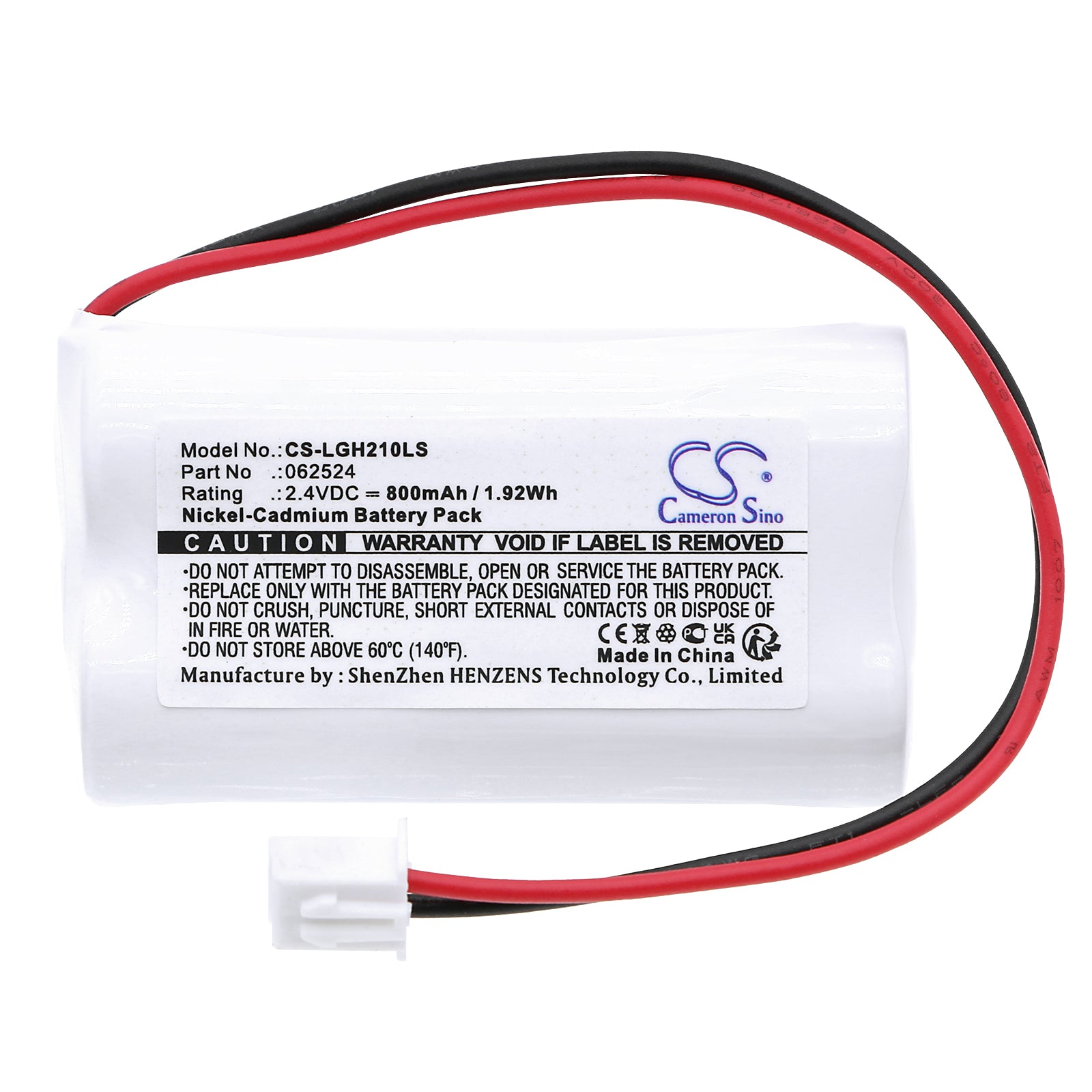 Ni-CD, Emergency Lighting Battery fits Legrand 0 610 87, 61087, 2.4V, 800mAh Emergency Lighting Cameron Sino Technology Limited