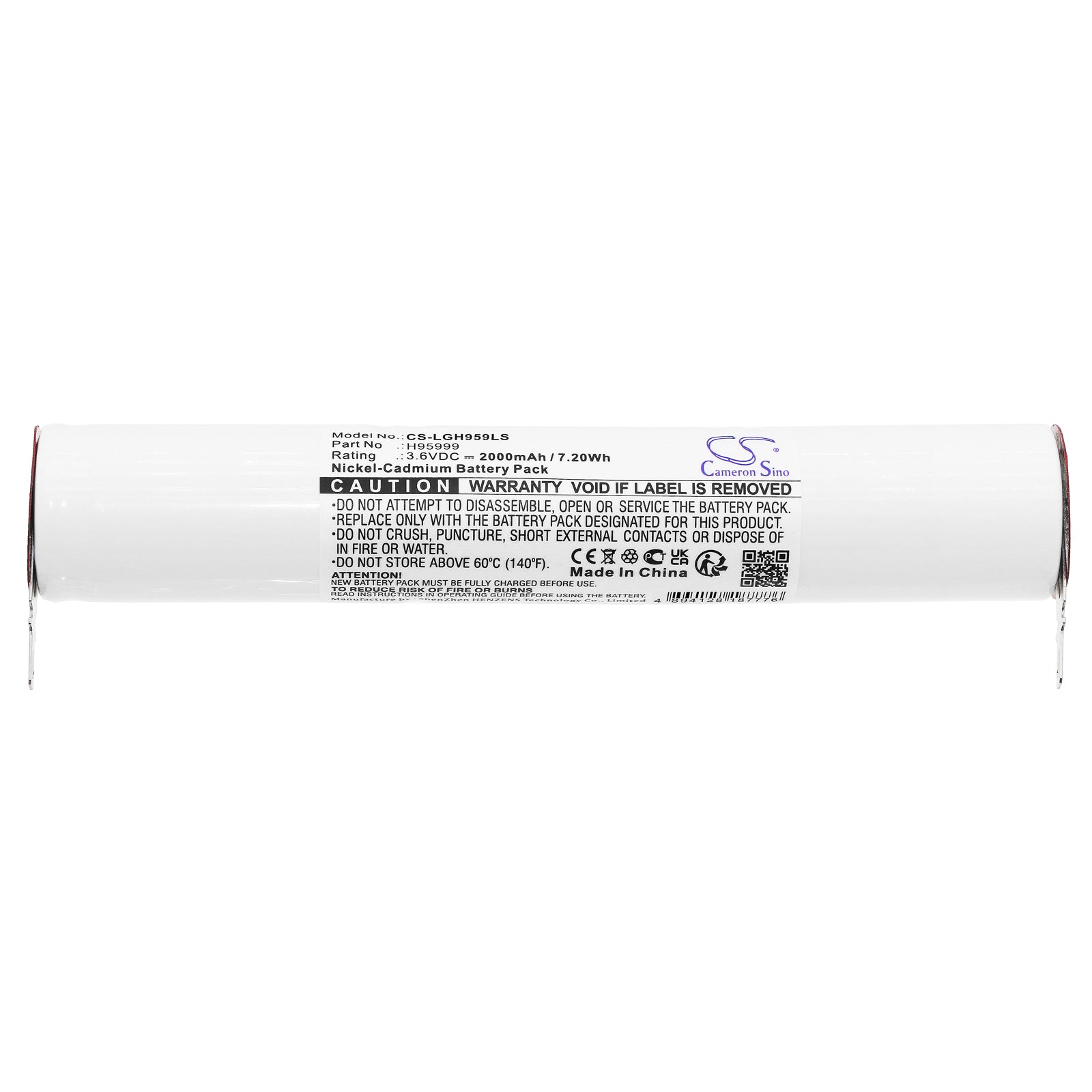 Ni-CD, Emergency Lighting Battery fits Legrand 061883, 3.6V, 2000mAh Emergency Lighting Cameron Sino Technology Limited
