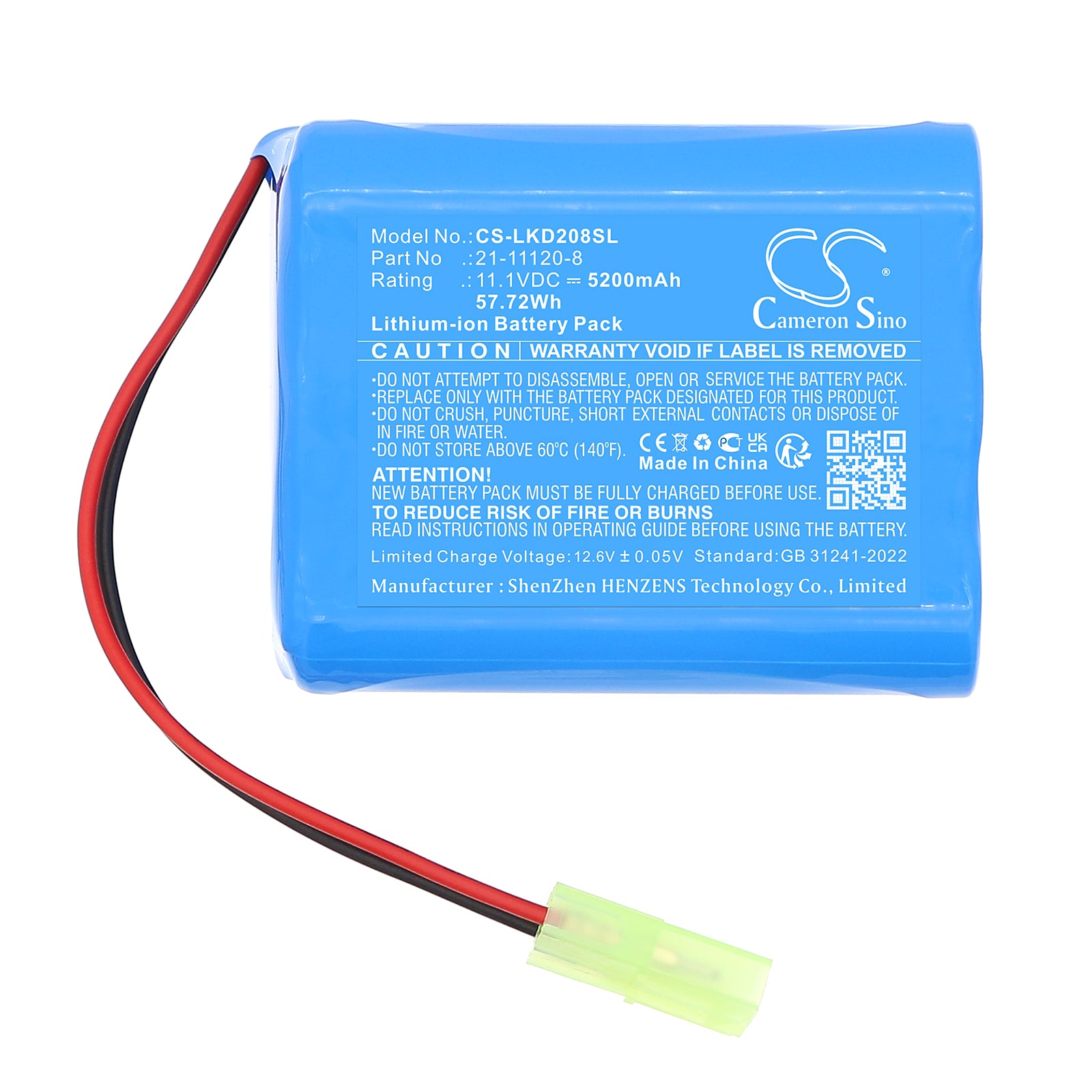 11.1V, Li-ion, 5200mAh, Battery fits Lucky Duck Agitator HDi - Drake, Hen & Goose, 57.72Wh Sports & Outdoors Cameron Sino Technology Limited