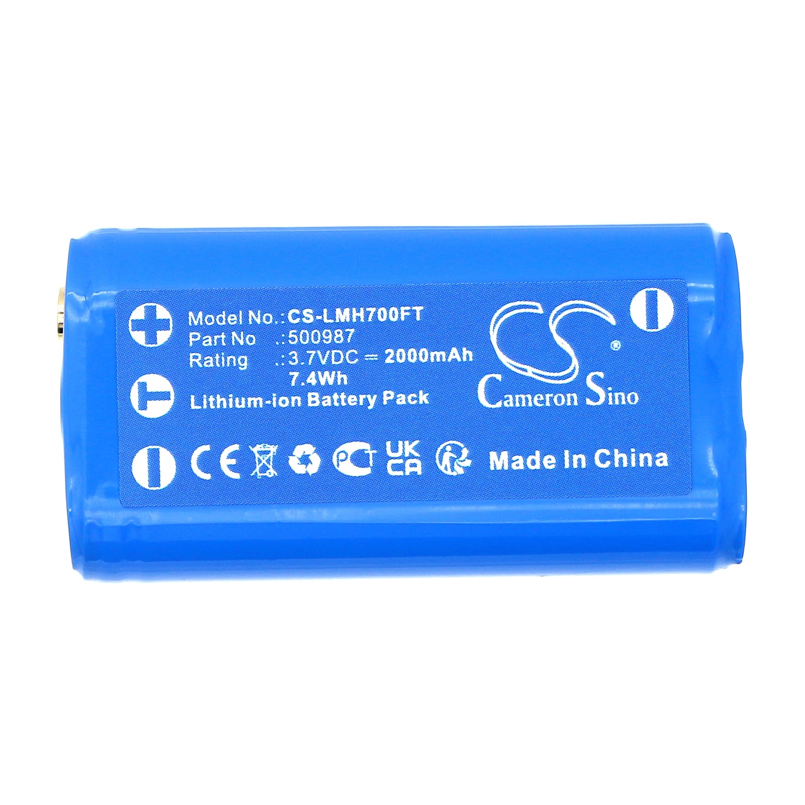Li-ion, Flashlight Battery fits Ledlenser Mh7, Mh8, 3.7V, 2000mAh Flashlight Cameron Sino Technology Limited