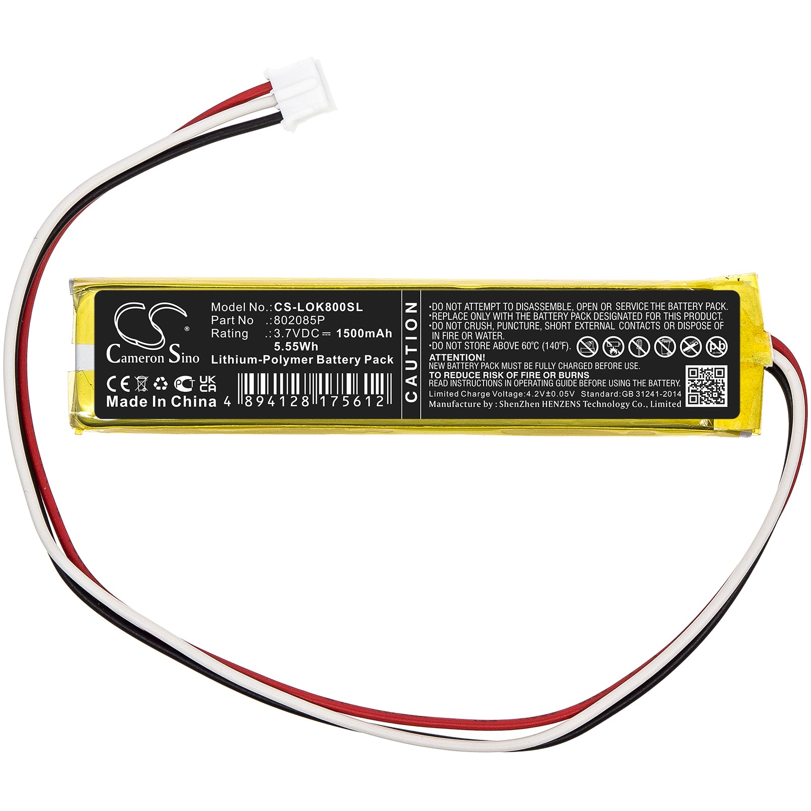 Li-Polymer, Keyboard,Mouse Battery fits Logitech K800, 3.7V, 1500mAh Keyboard,Mouse Cameron Sino Technology Limited