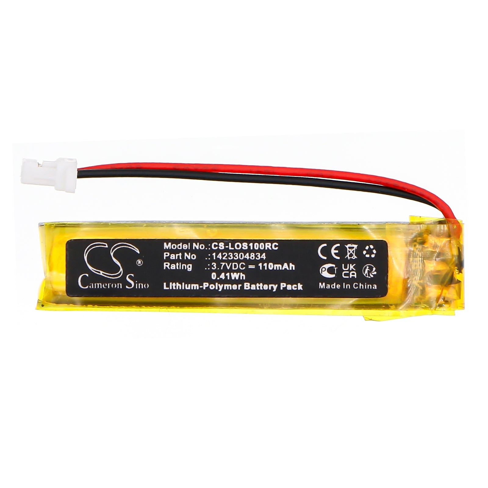 3.7V, Li-Polymer, 110mAh, Battery fits Logitech Spotlight Presentation Remote, 0.41Wh Remote Control Cameron Sino Technology Limited