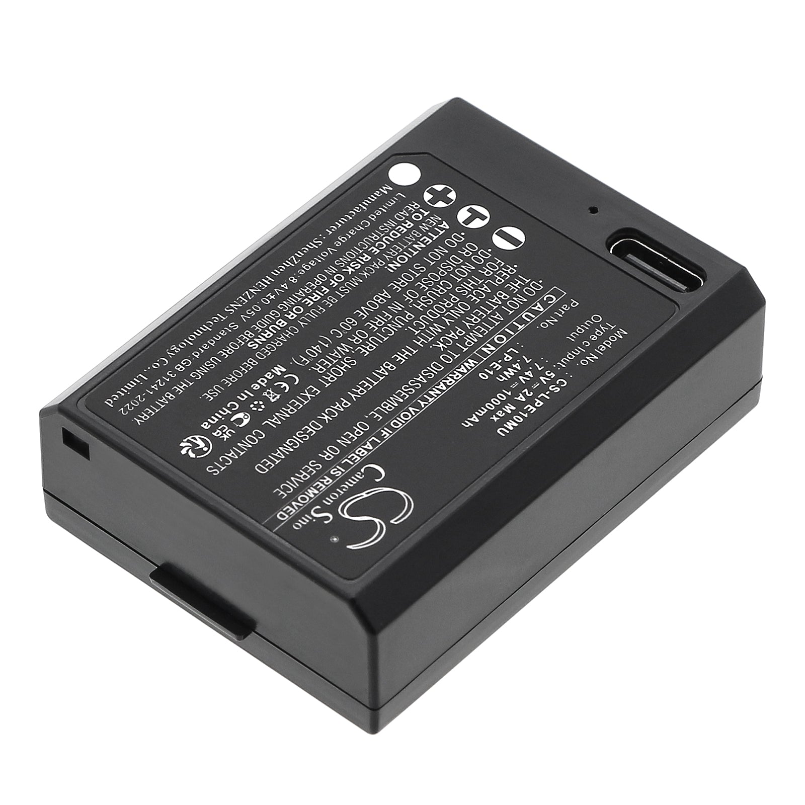 7.4V, Li-ion, 1000mAh, Battery fits Canon EOS 1100D, EOS KISS X50, 7.4Wh Camera Cameron Sino Technology Limited