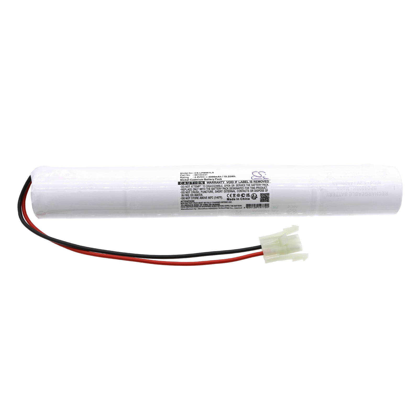Ni-CD, Emergency Lighting Battery fits Lite-plan 4/cd45/s/neca, 4.8V, 4000mAh Emergency Lighting Cameron Sino Technology Limited