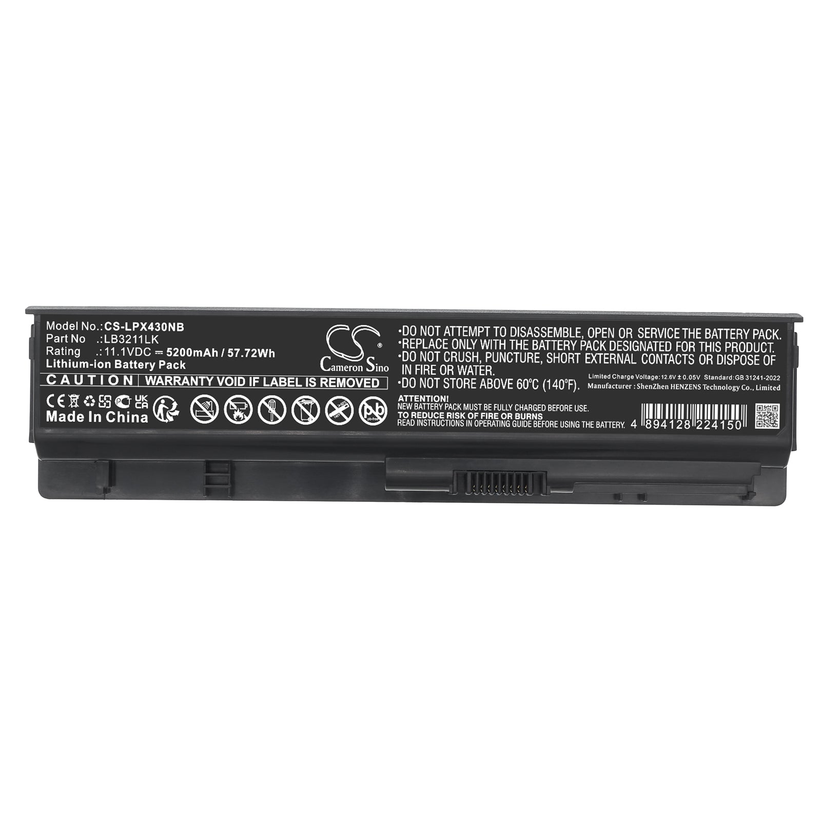 11.1V, Li-ion, 5200mAh, Battery fits LG P430, P530, 57.72Wh Notebook, Laptop Cameron Sino Technology Limited