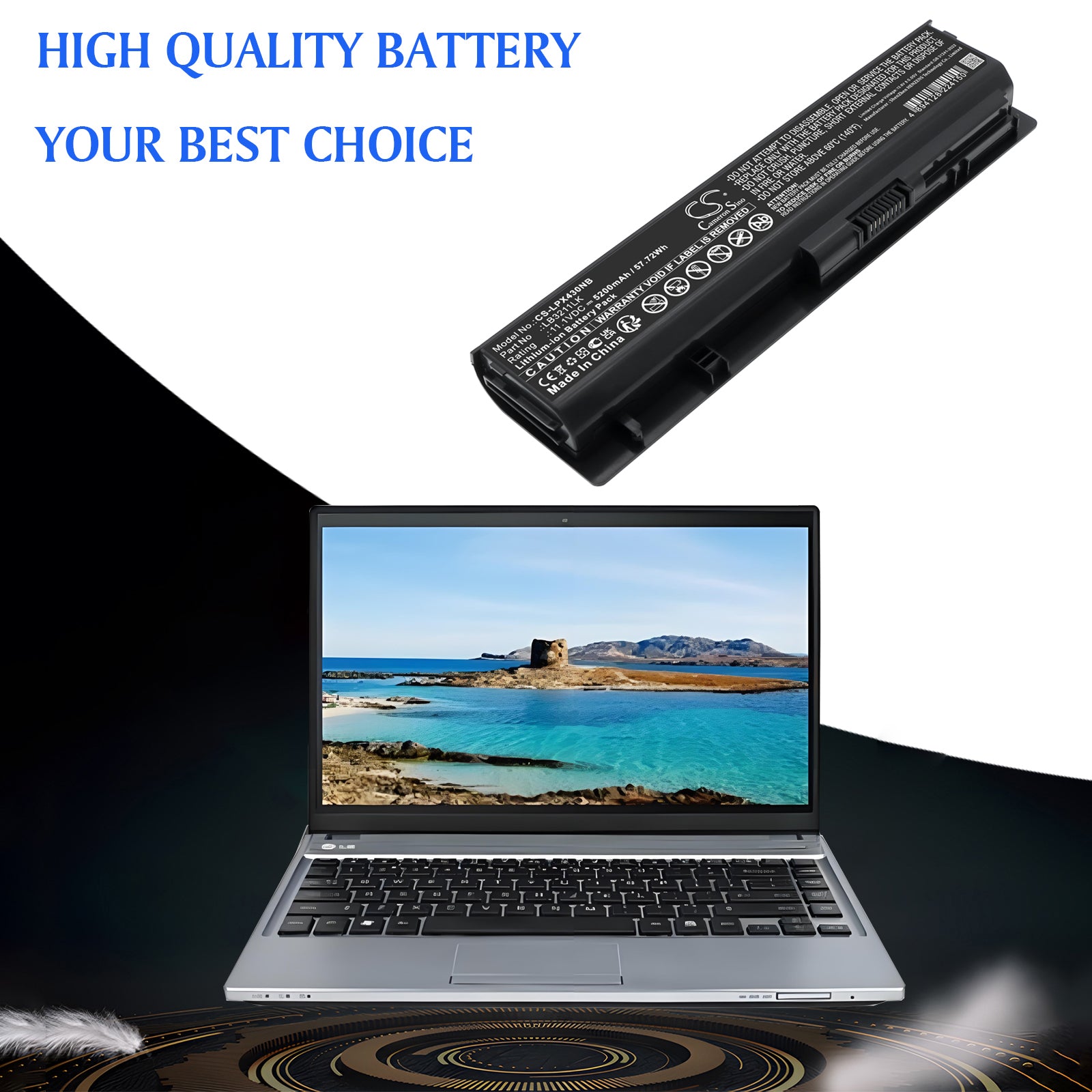 11.1V, Li-ion, 5200mAh, Battery fits LG P430, P530, 57.72Wh Notebook, Laptop Cameron Sino Technology Limited
