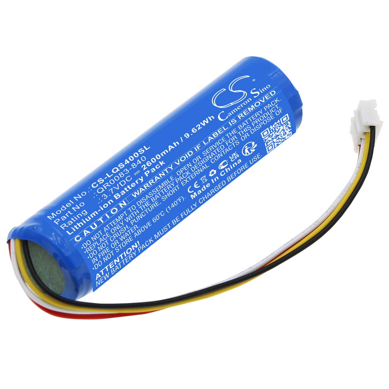 Li-ion, Alarm System Battery fits Qolsys Iq Panel 4, Iq Panel 4 Powerg, 3.7V, 2600mAh Alarm System Cameron Sino Technology Limited
