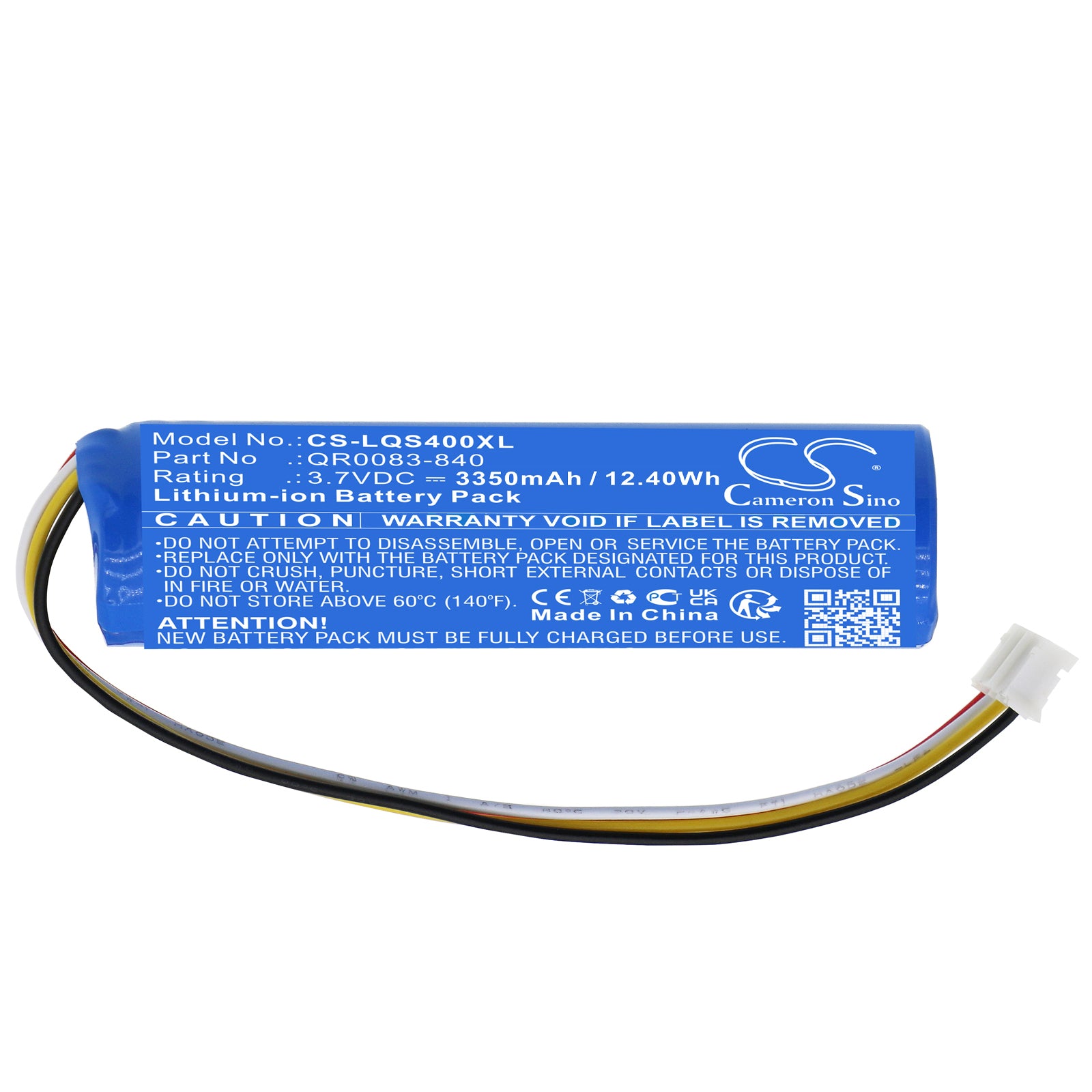 Li-ion, Alarm System Battery fits Qolsys Iq Panel 4, Iq Panel 4 Powerg, 3.7V, 3350mAh Alarm System Cameron Sino Technology Limited