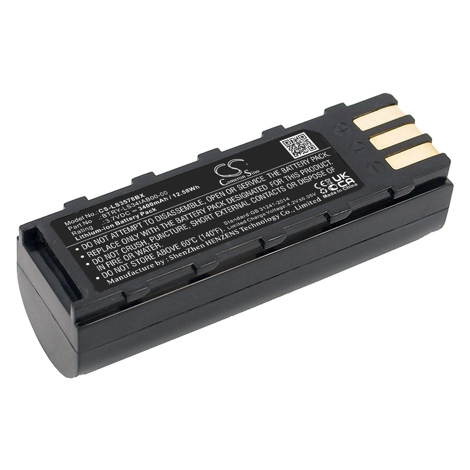 Li-ion, Barcode Scanner Battery fits Honeywell 8800, Motorola , 3.7V, 3400mAh Barcode Scanner Cameron Sino Technology Limited
