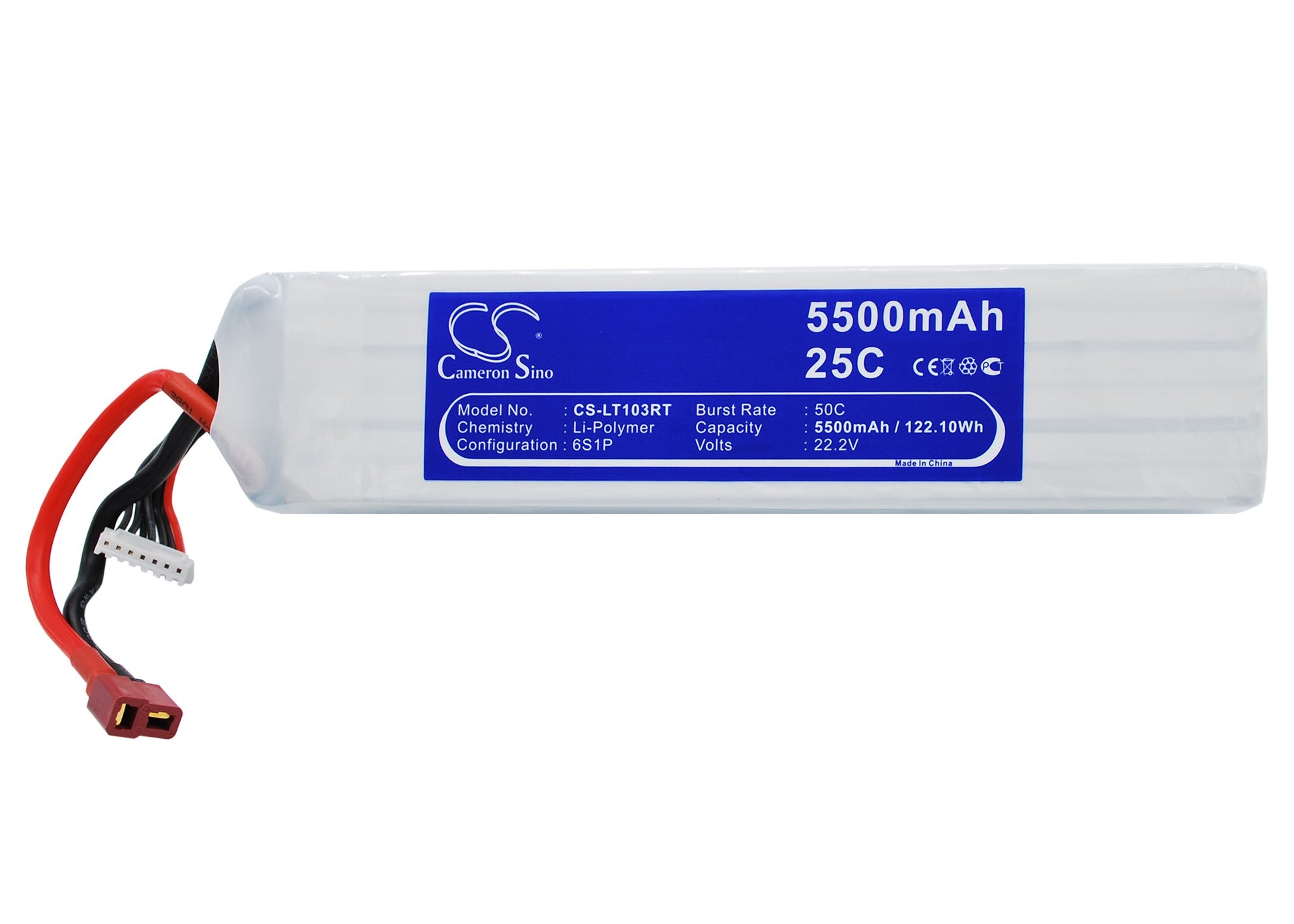 Li-Polymer, RC Battery fits Rc Cs-lt103rt, 22.2V, 5500mAh RC Cameron Sino Technology Limited