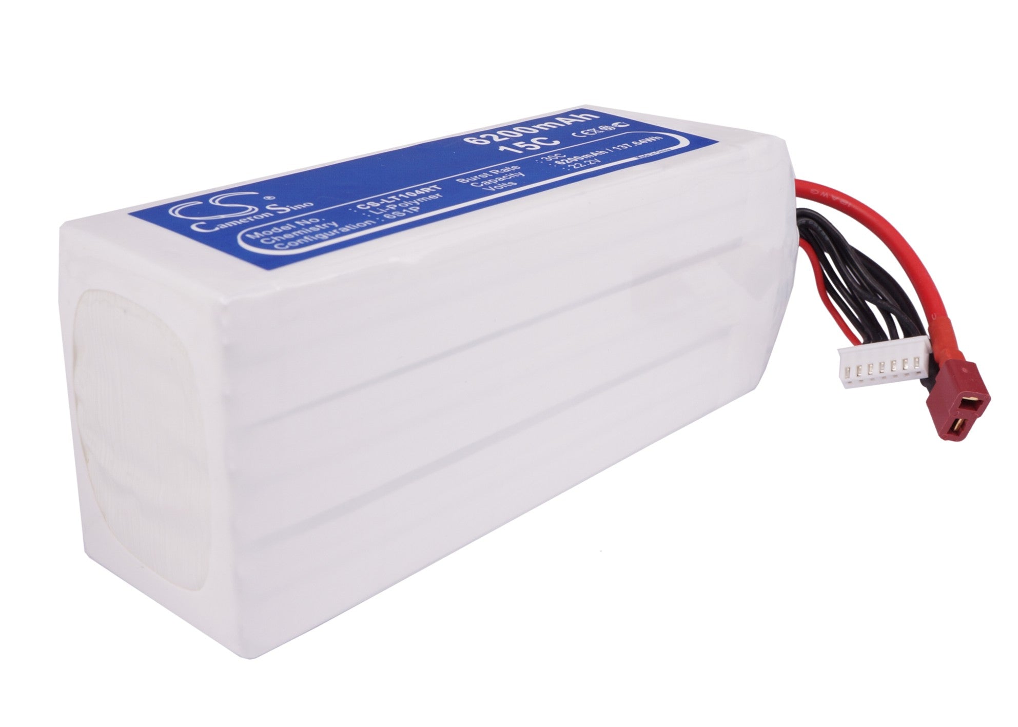 Li-Polymer, RC Battery fits Rc Cs-lt104rt, Rc Cs-lt104rt, 22.2V, 6200mAh RC Cameron Sino Technology Limited