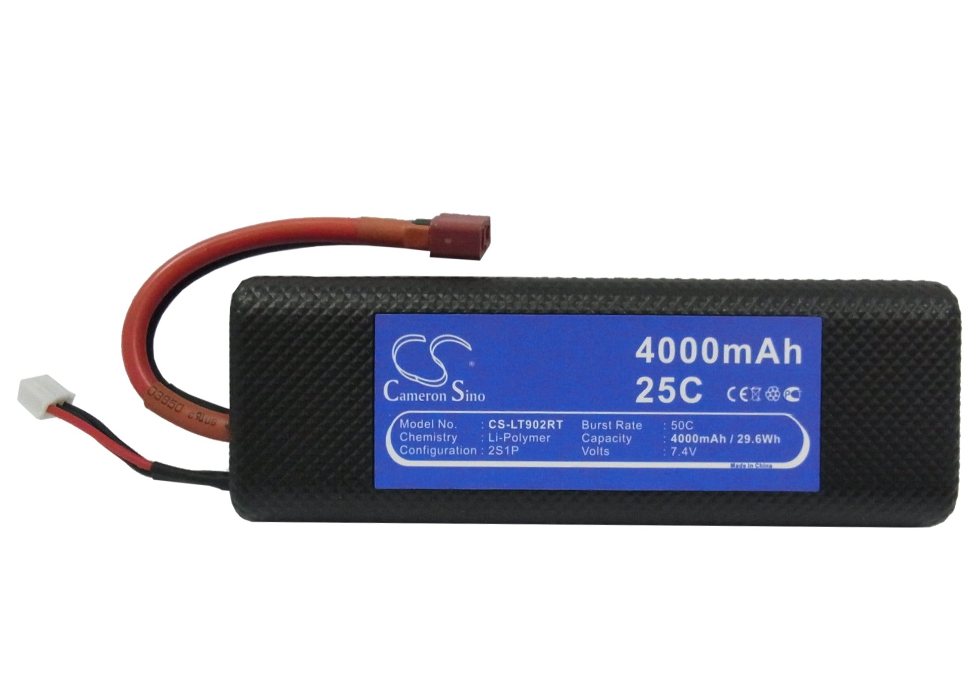 Li-Polymer, RC Battery fits Rc Cs-lt902rt, 7.4V, 4000mAh RC Cameron Sino Technology Limited