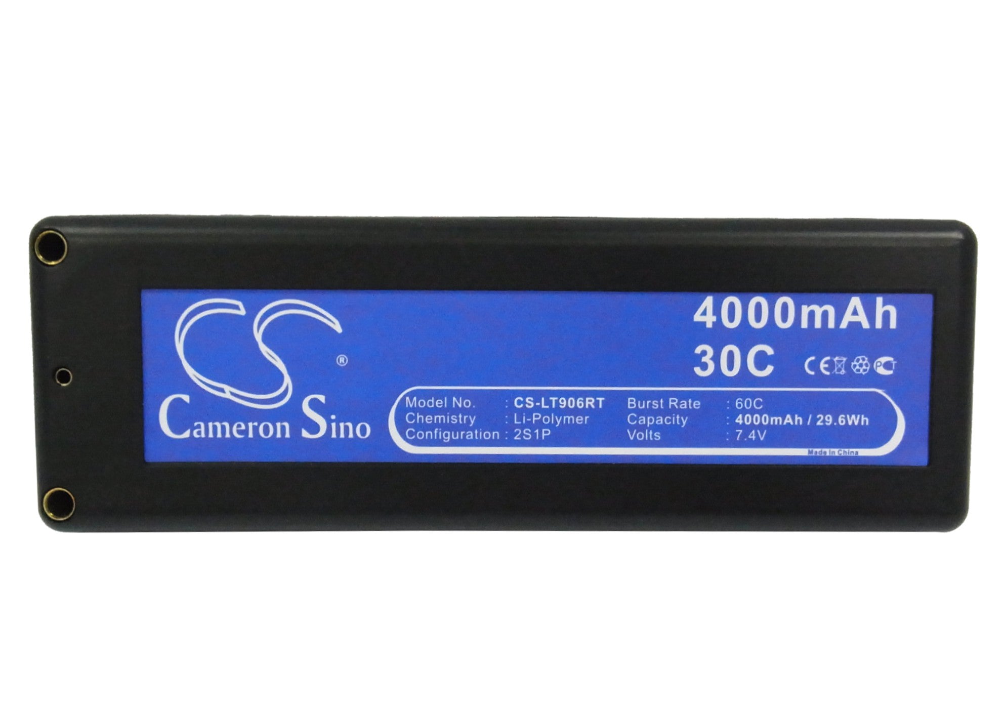 Li-Polymer, RC Battery fits Rc Cs-lt906rt, 7.4V, 4000mAh RC Cameron Sino Technology Limited